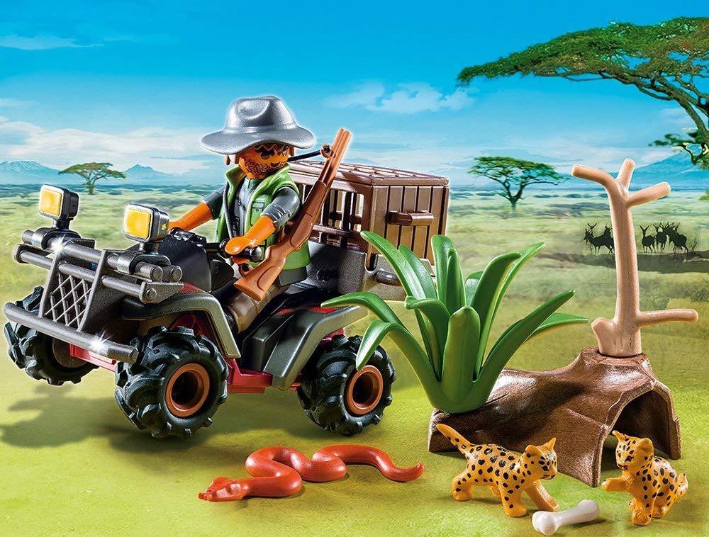 Playmobil 6939 Bracconiere con Quad playset 30 pezzi