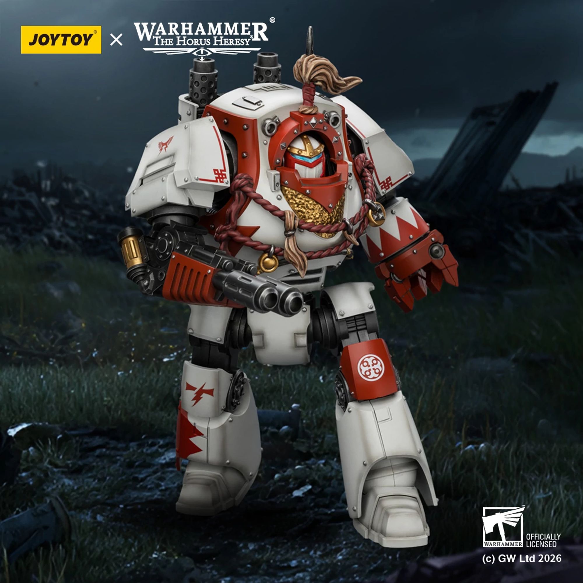 JoyToy White Scars Dreadnought Contemptor action figure 26cm