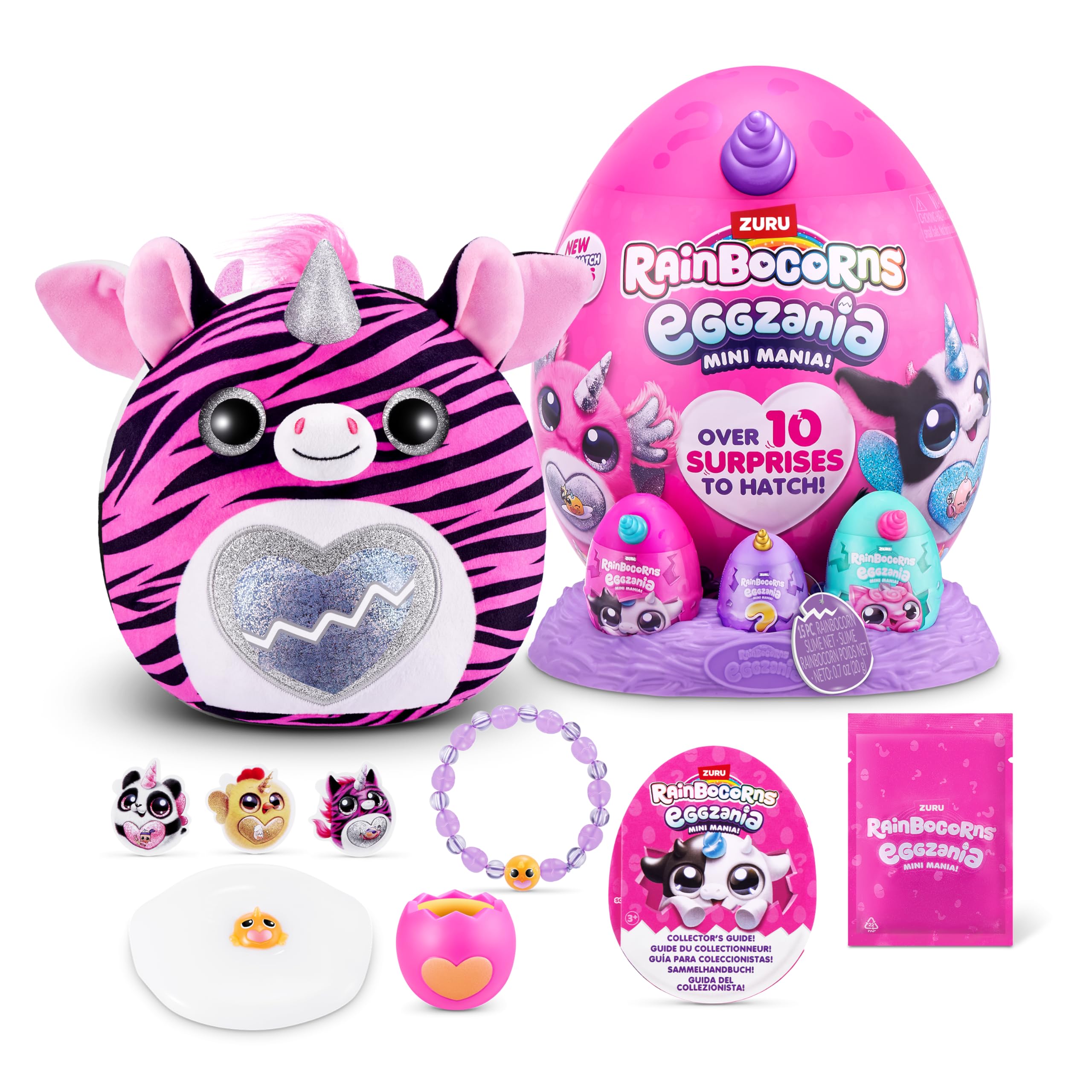 Rainbocorns Eggzania Mini Mania Cow mucca peluche 10 sorprese