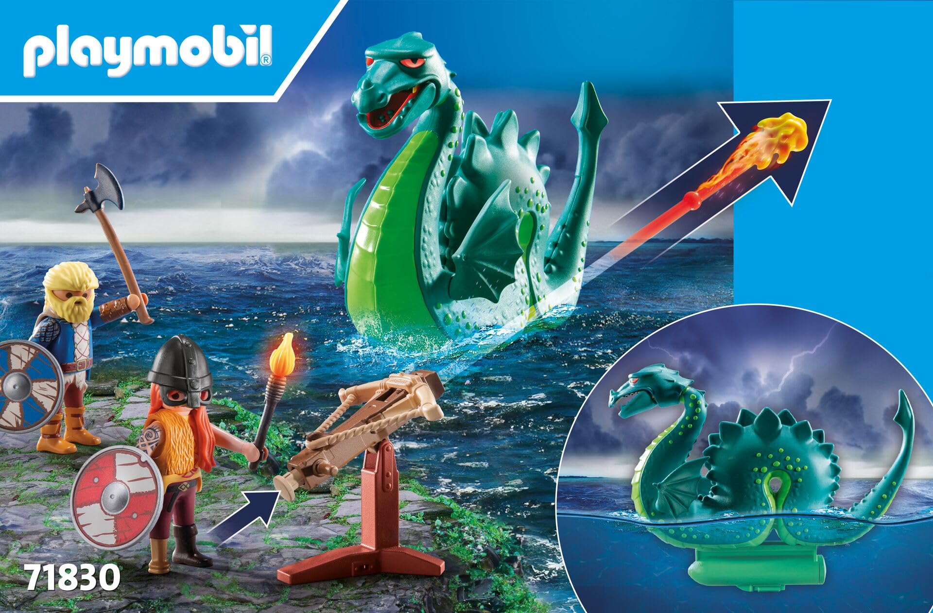 Playmobil 71830 Vichingo con Mostro Marino set drago nave