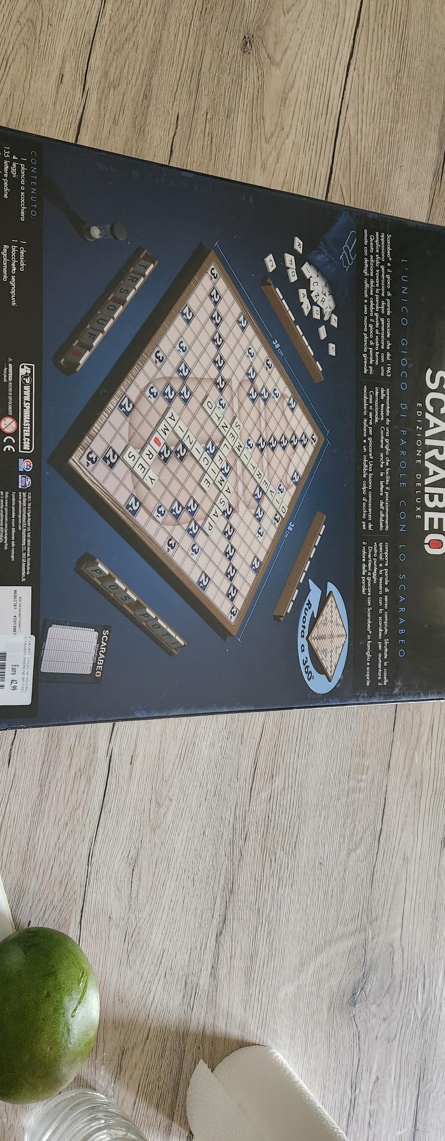 Scarabeo Deluxe 60 Anniversario gioco tavolo plancia girevole