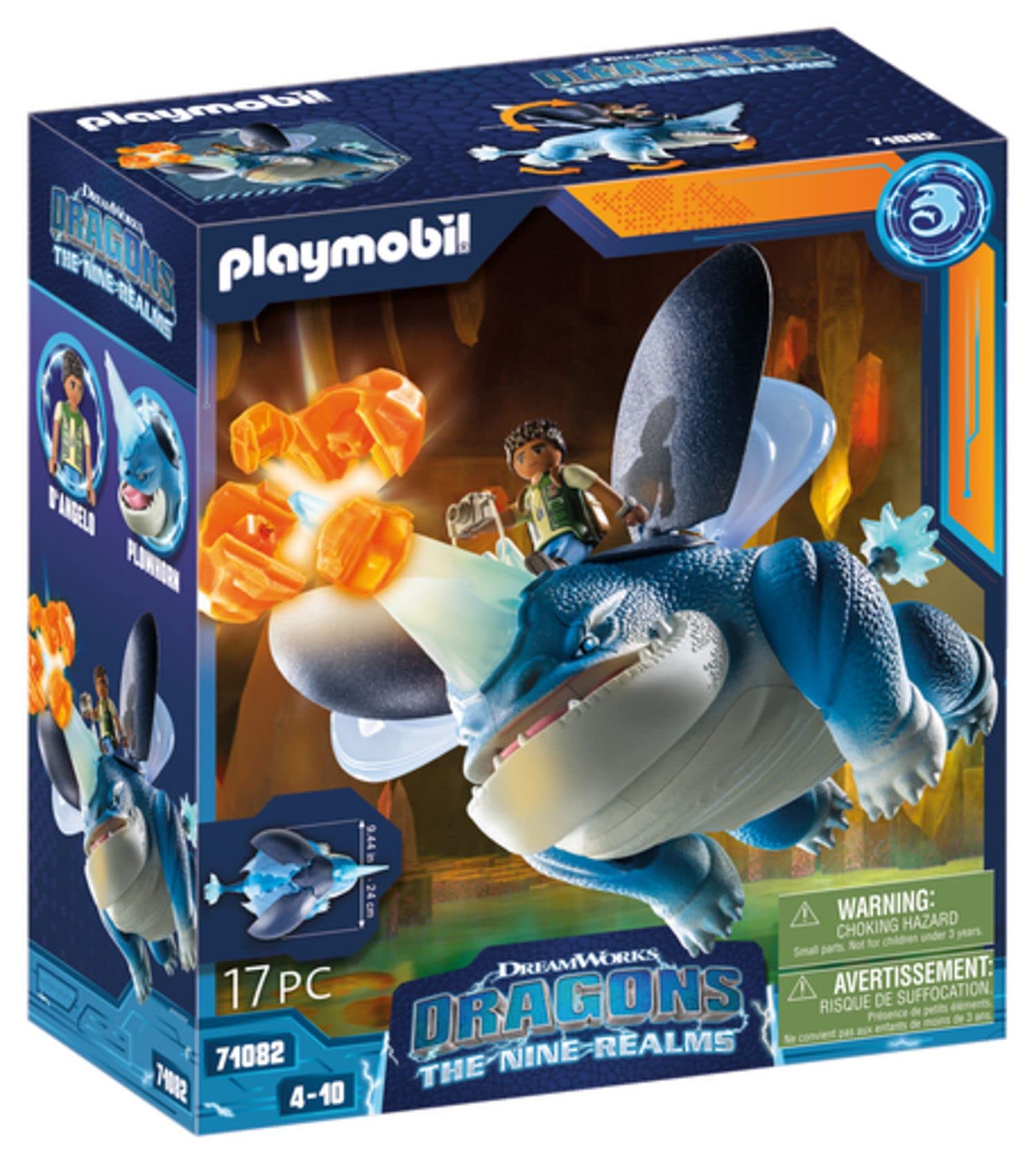 Playmobil 71082 Plowhorn D’Angelo drago 17 pezzi