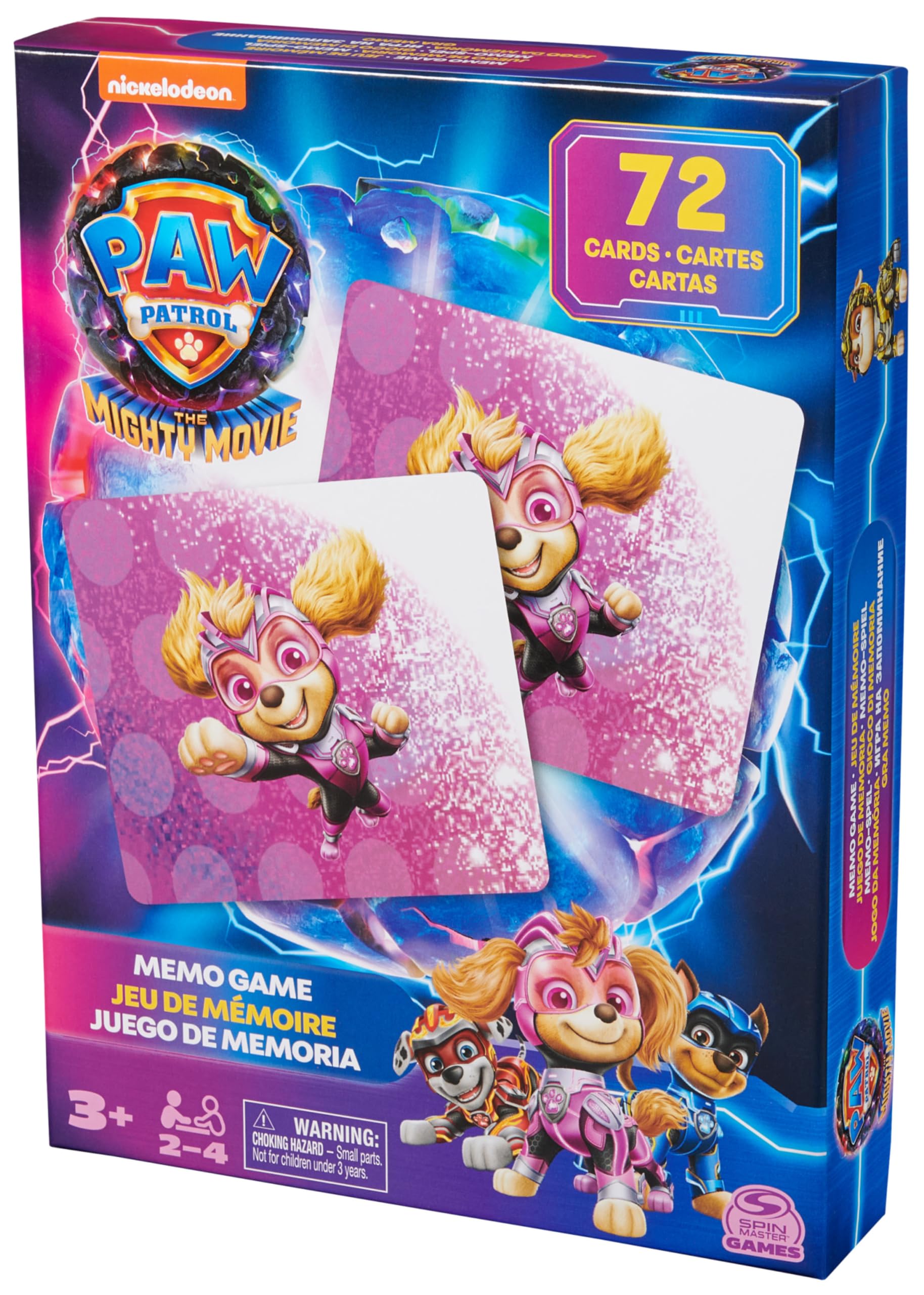 Paw Patrol Memory 72 carte gioco carte bambini 4+ anni film
