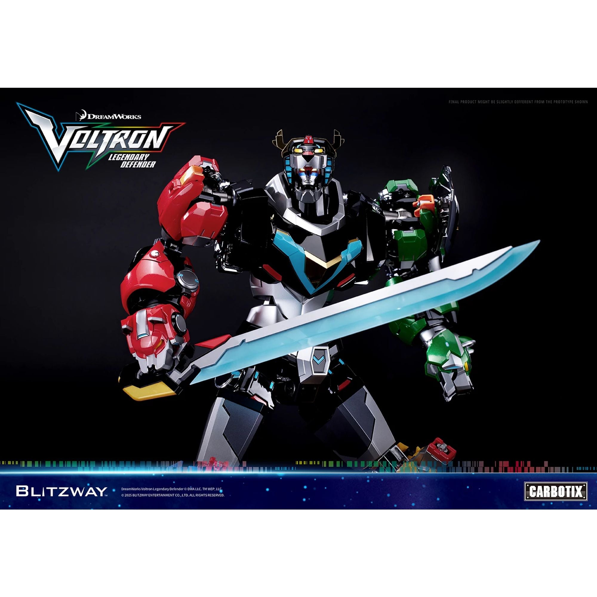 Blitzway Carbotix Voltron Legendary Defender action figure die-cast