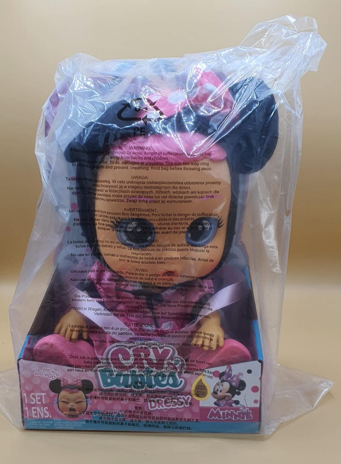 IMC Cry Babies Dressy Minnie Bambola Interattiva 30 cm Rosa