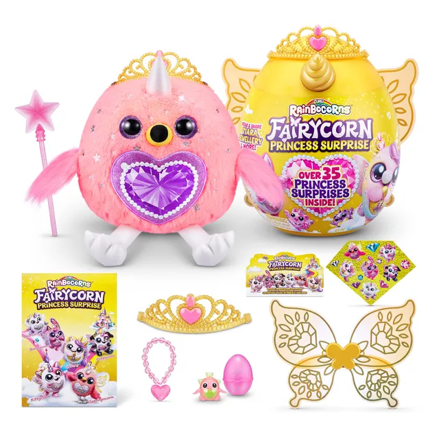 Rainbocorns Fairycorn Princess Flamingo peluche con ali fata