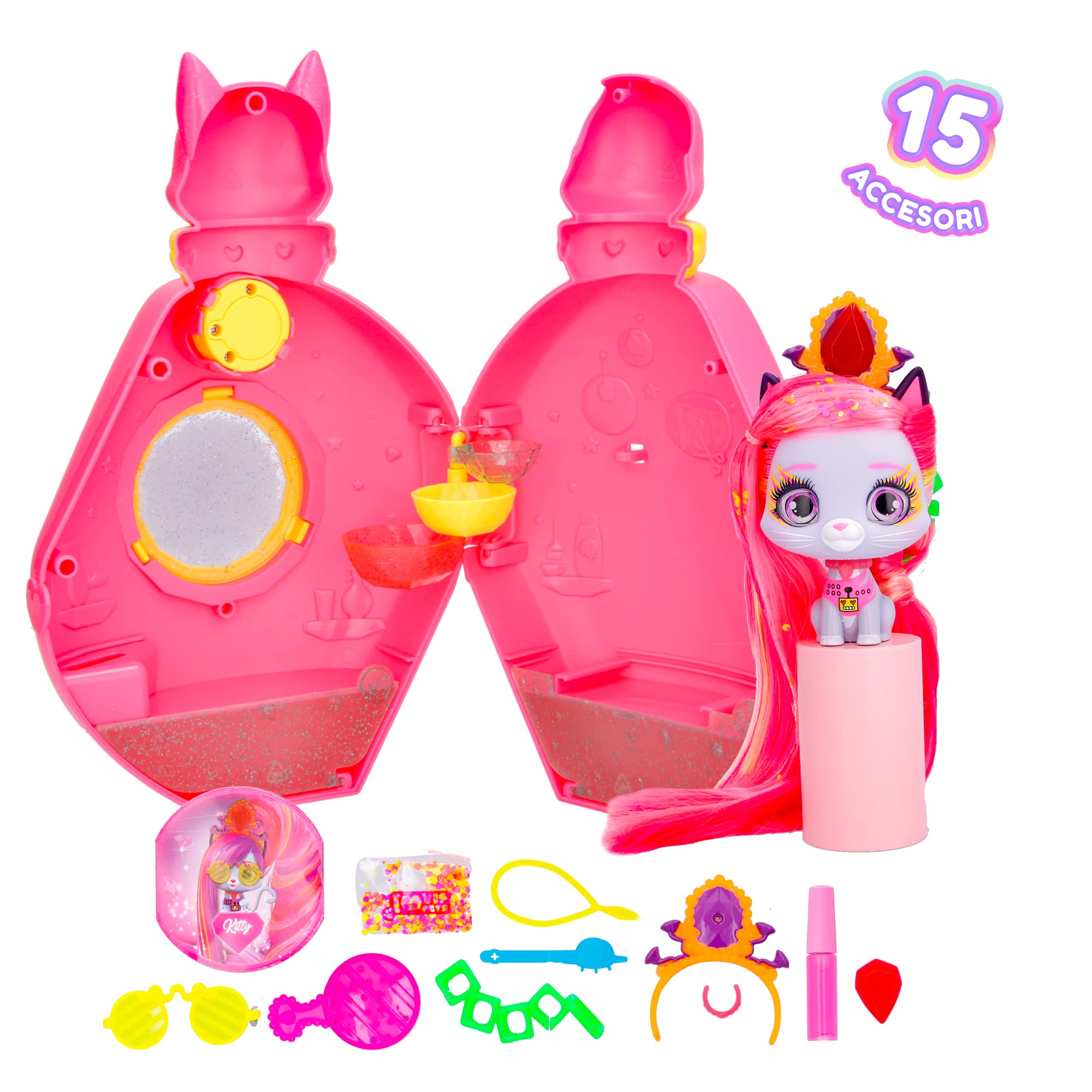 VIP Pets Cats Kitty gattini collezione brillano al buio 15 accessori