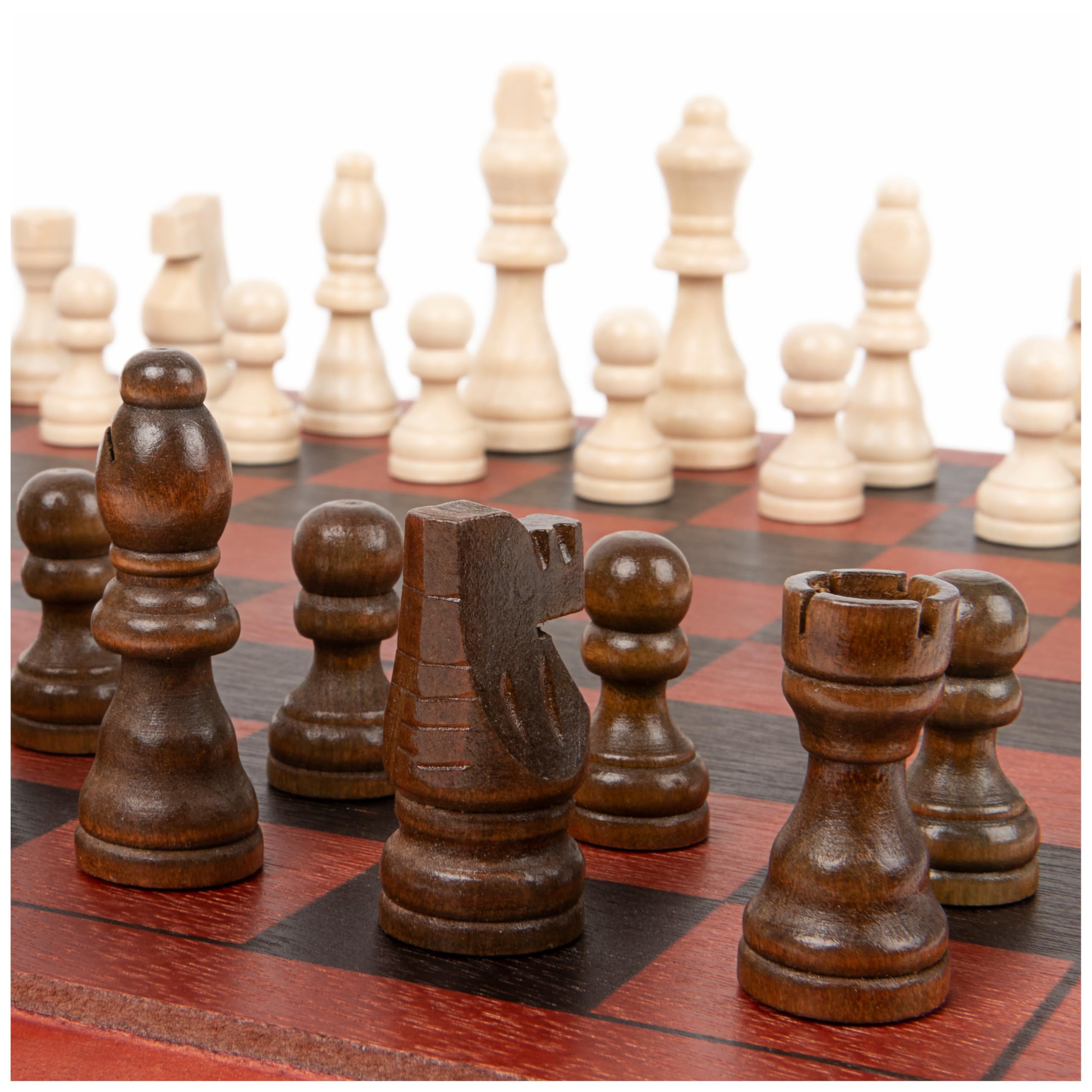 Spin Master Classic Games 6036101 Dama e Scacchi Deluxe Legno