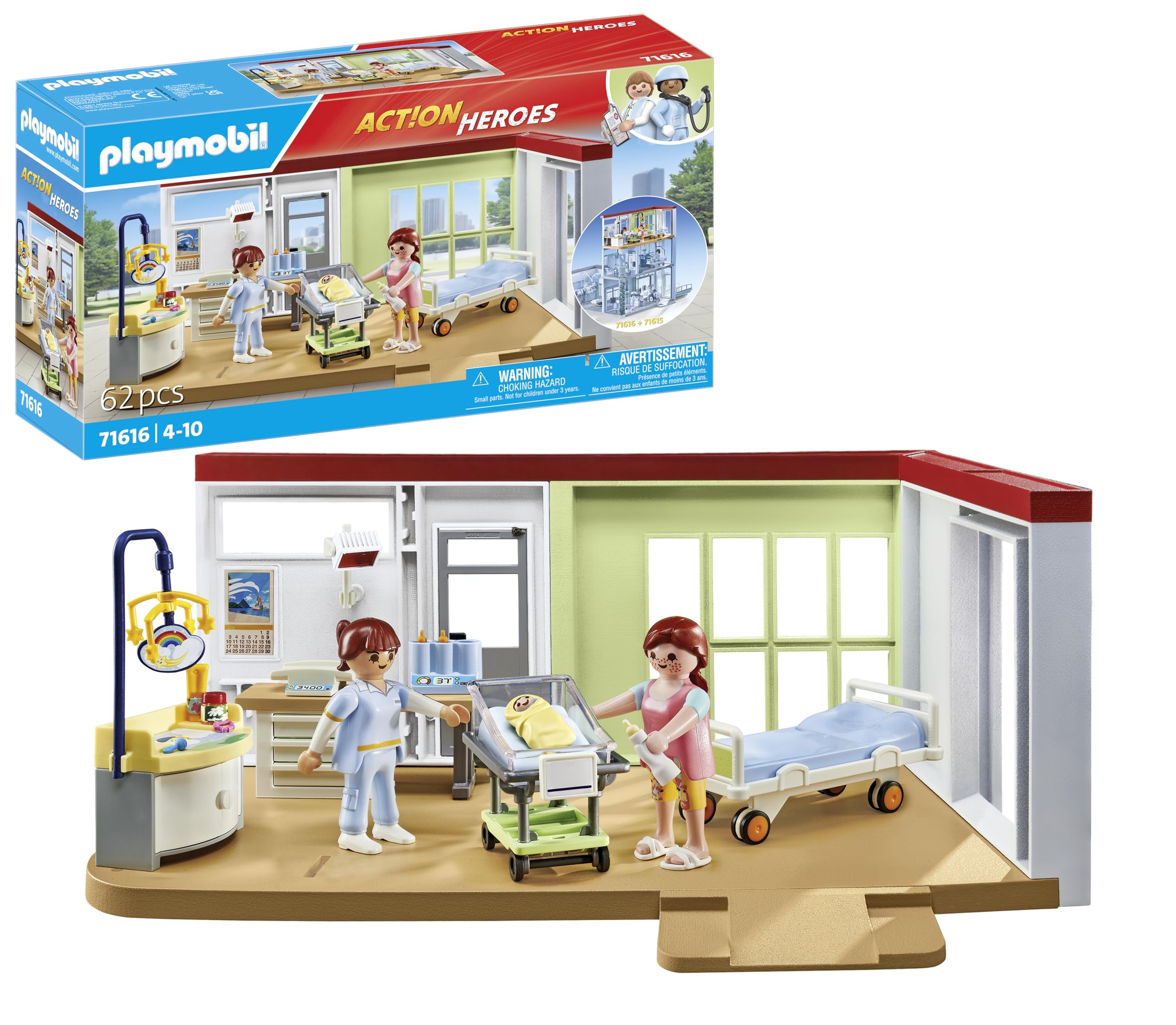 PLAYMOBIL Heroes 71619 playset pediatra con orsacchiotto 28 pezzi