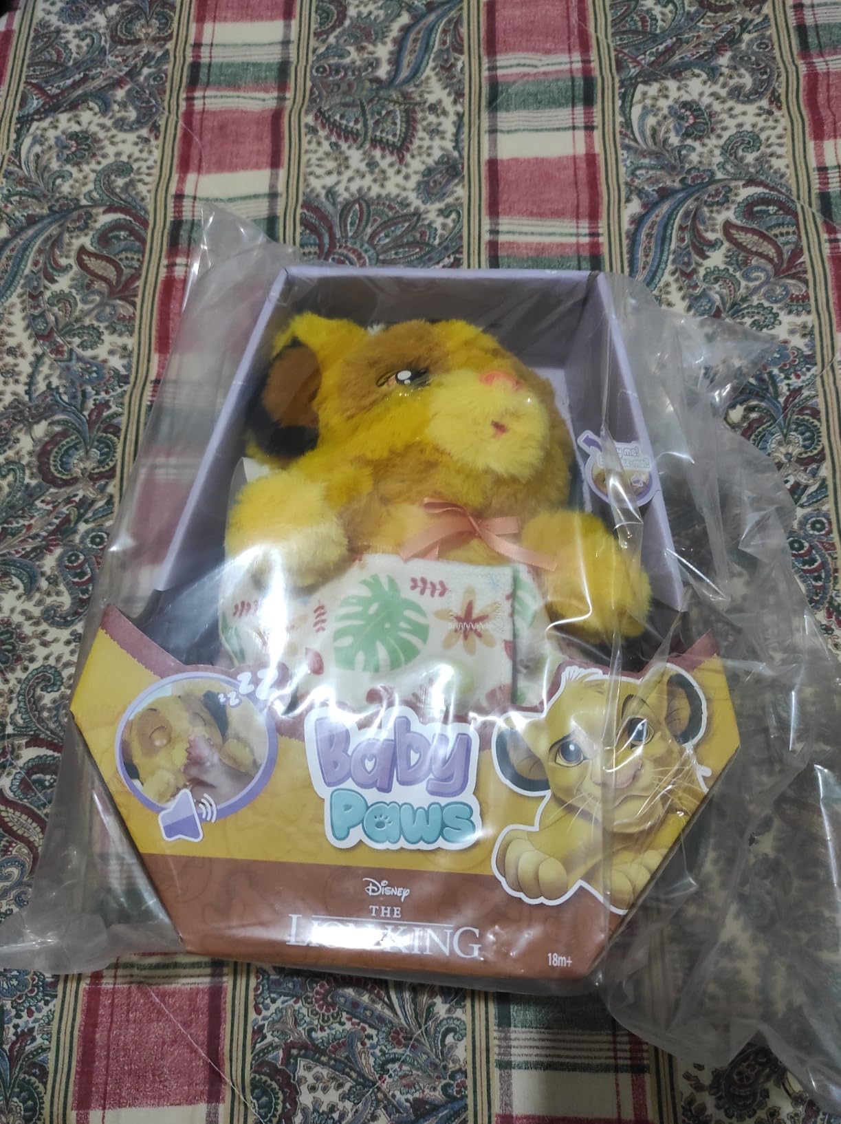 IMC Toys Baby Paws Simba Peluche Interattivo 24 cm con Borsa