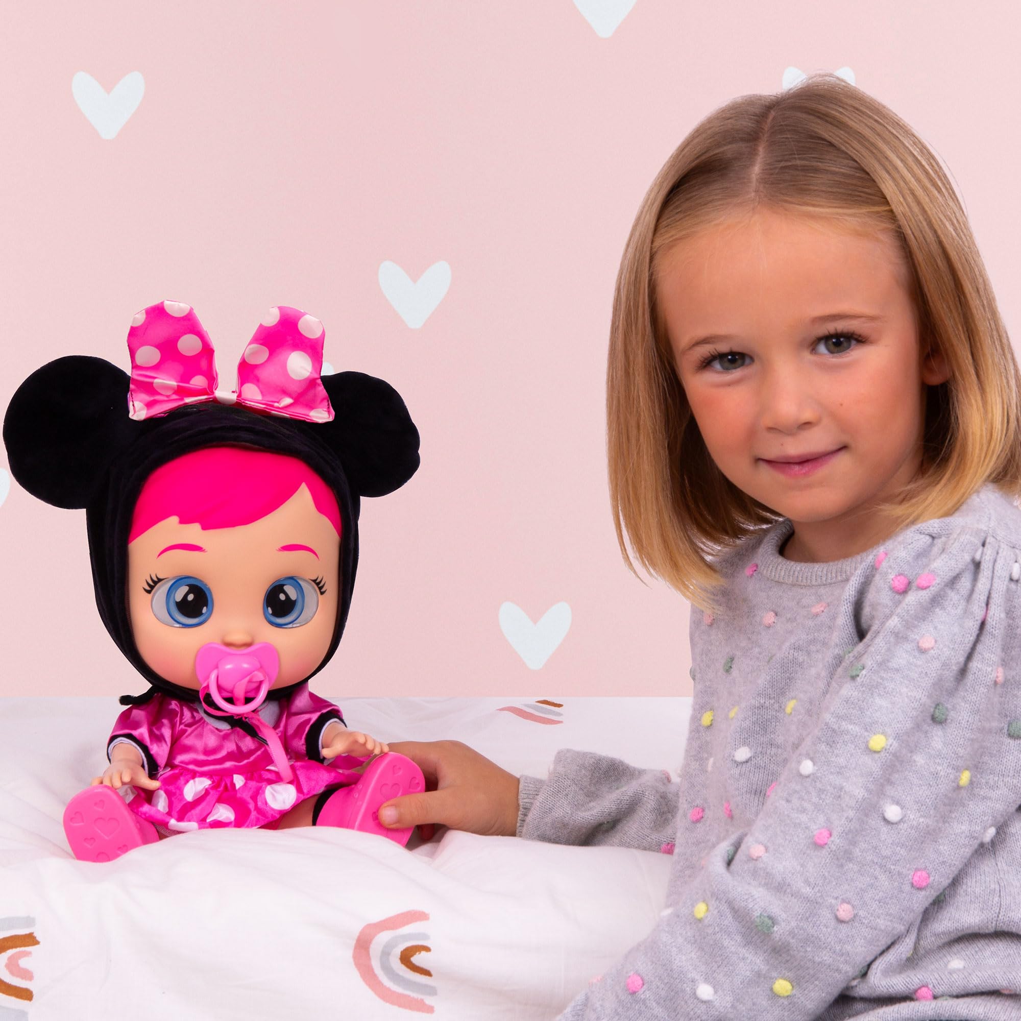 IMC Toys Cry Babies Disney Minnie Bambola 30 cm Lacrime Vere