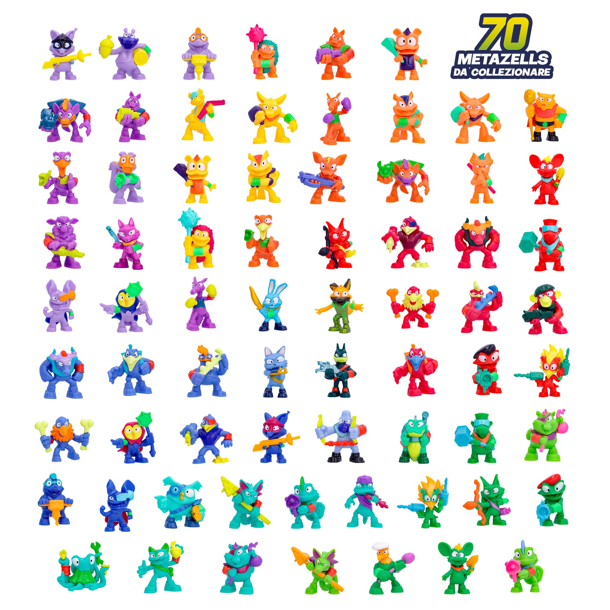 Metazells Pack 7 personaggi + 2 tronchi carte S1