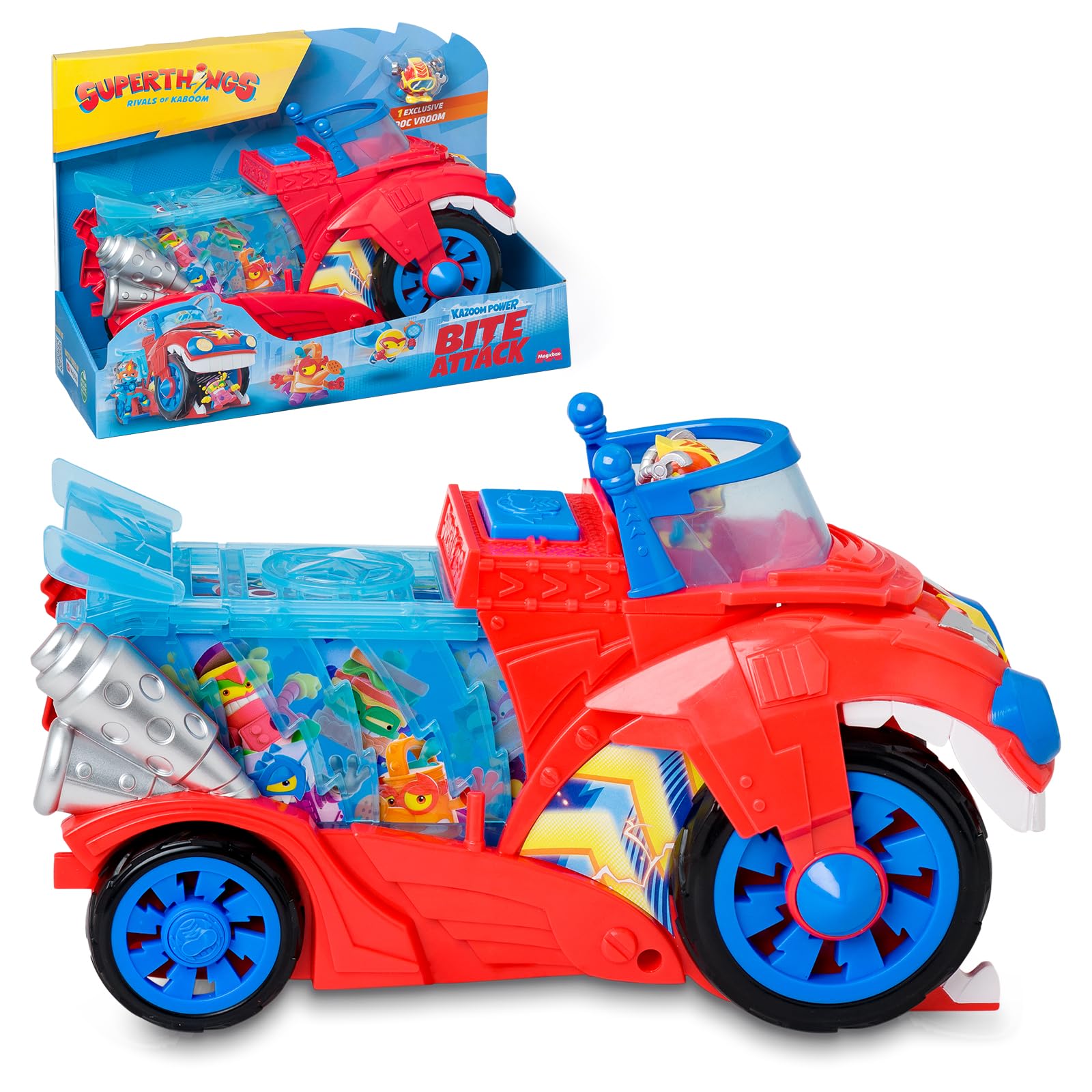 Superthings Guardians of Kazoom veicolo Bite Attack Doc Vroom