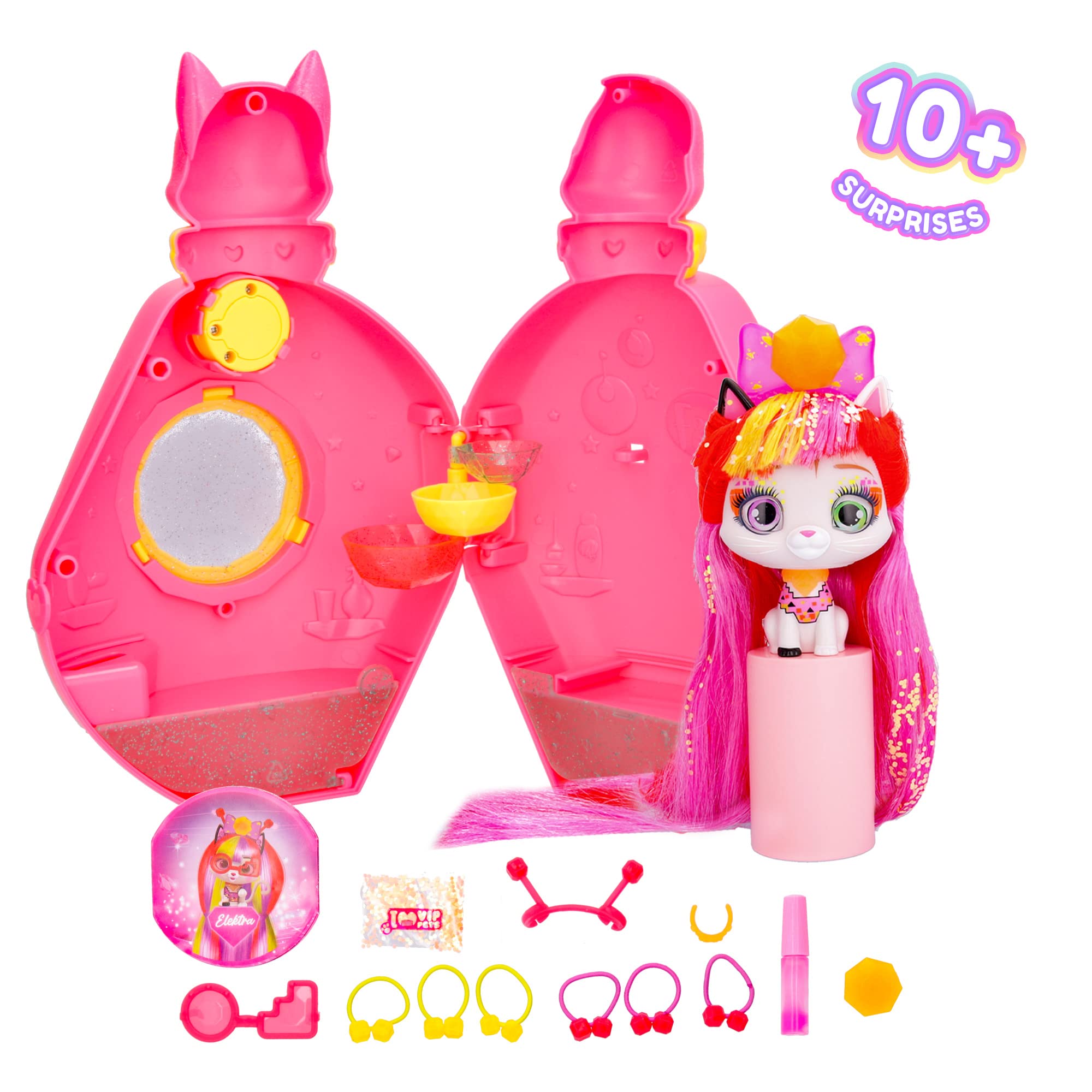 IMC Toys VIP Pets Cats Elektra Bambola Gattino Glow 3+ Anni