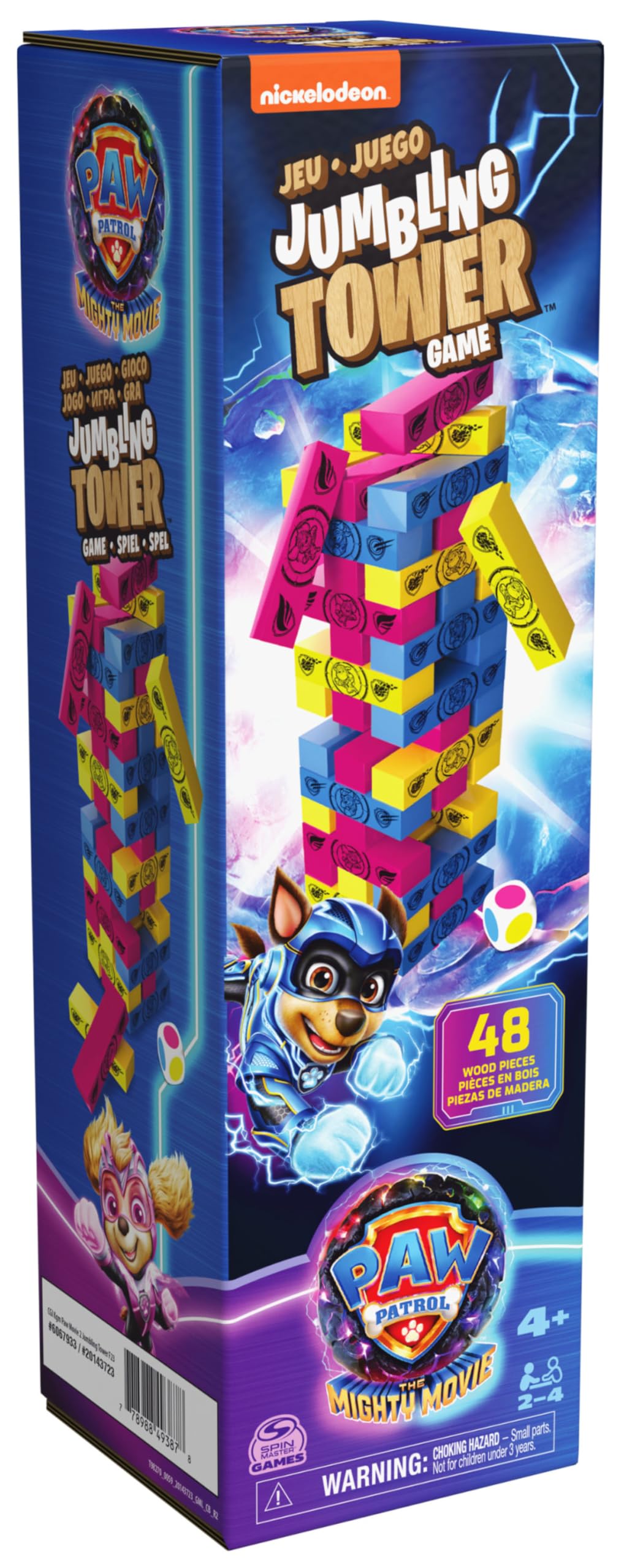 Spin Master Kids Paw Patrol Jumbling Tower gioco legno 48 pezzi