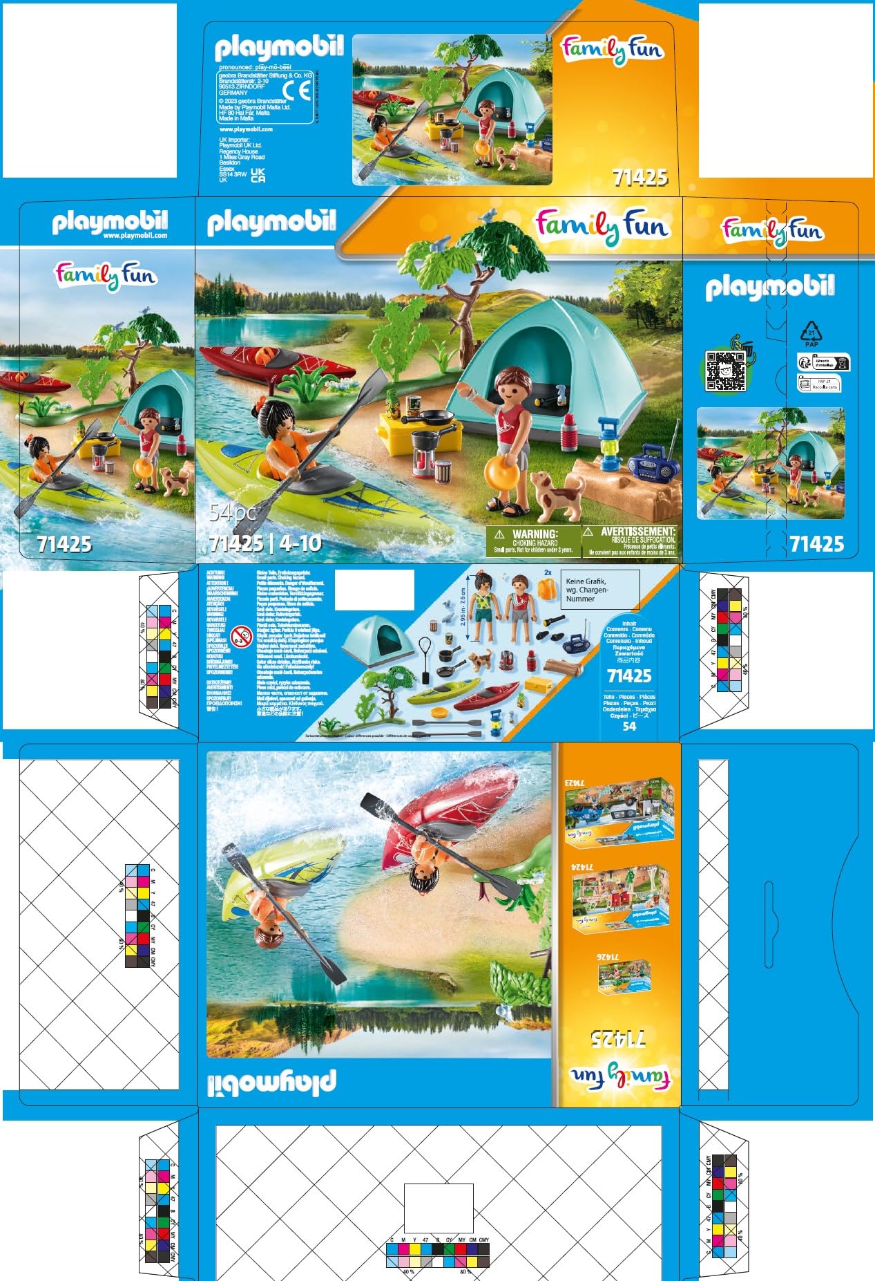 PLAYMOBIL My Life 71425 Avventura in Canoa campeggio 54 pezzi
