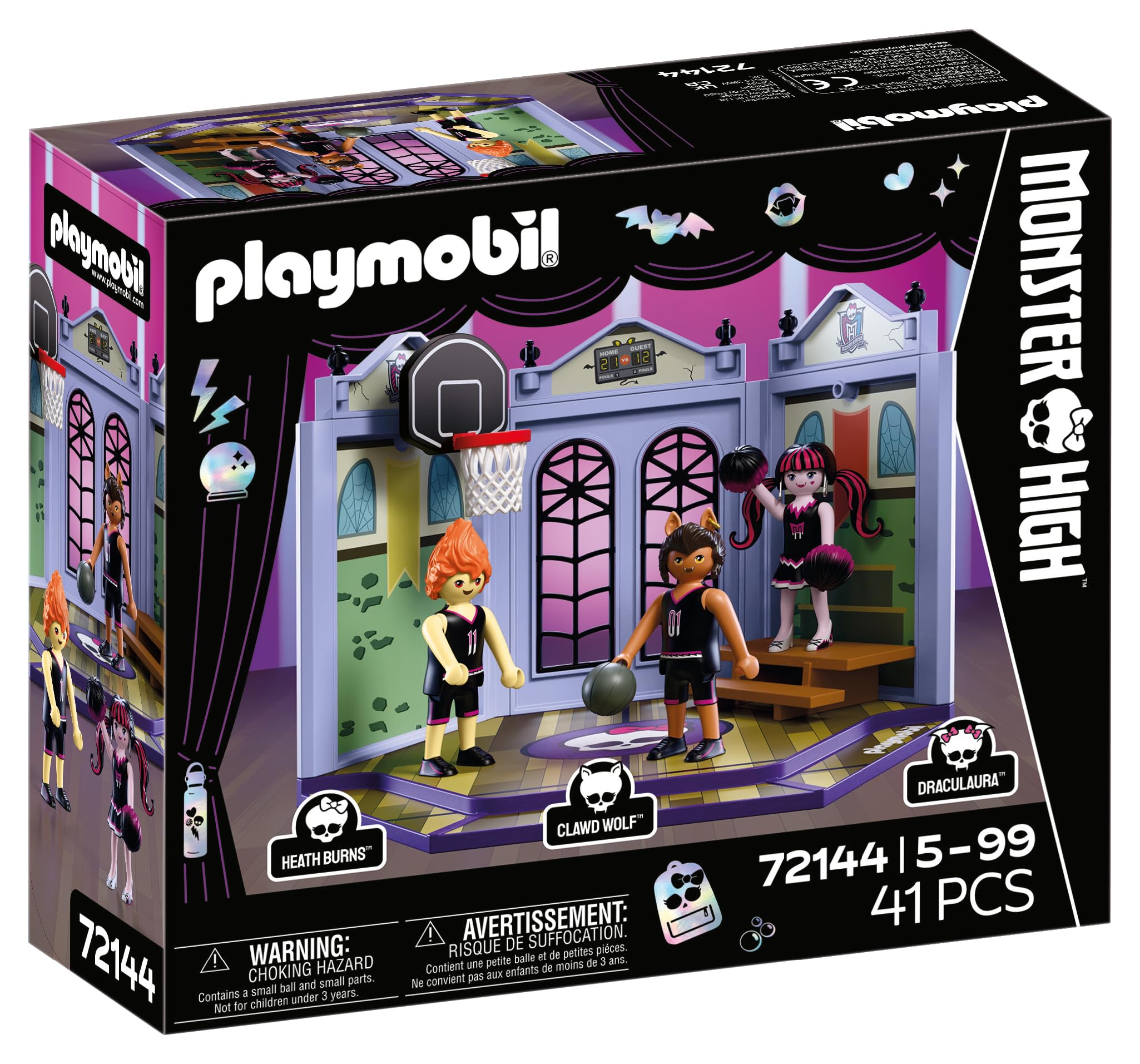Playmobil Monster High 72144 Palestra con basket e Draculaura