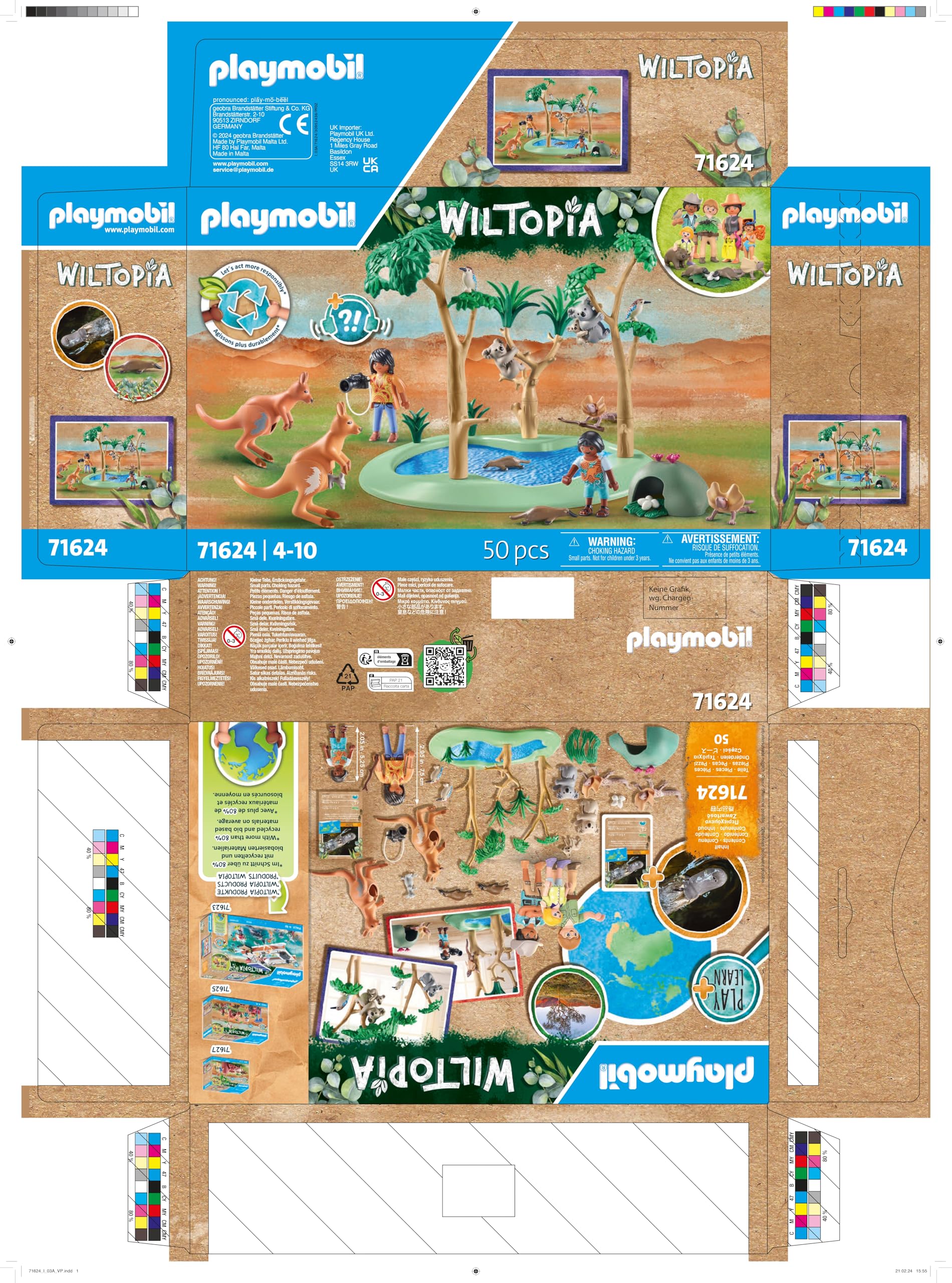 PLAYMOBIL Wiltopia 71624 Fauna Australiana Giocattolo 50 Pezzi