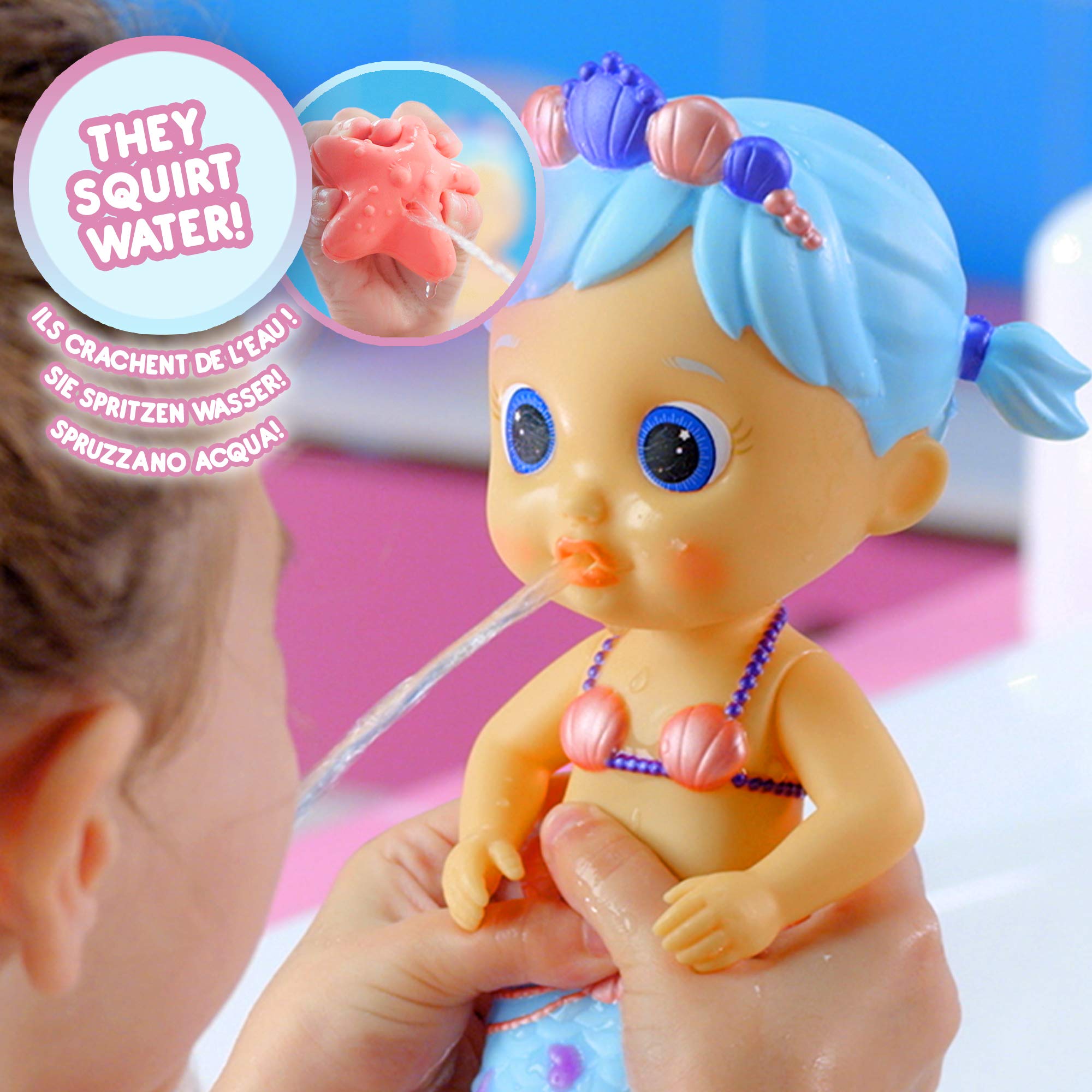 Imc Toys Bloopies Sirenetta Lovely bambola sirena bagnetto coda cambia colore