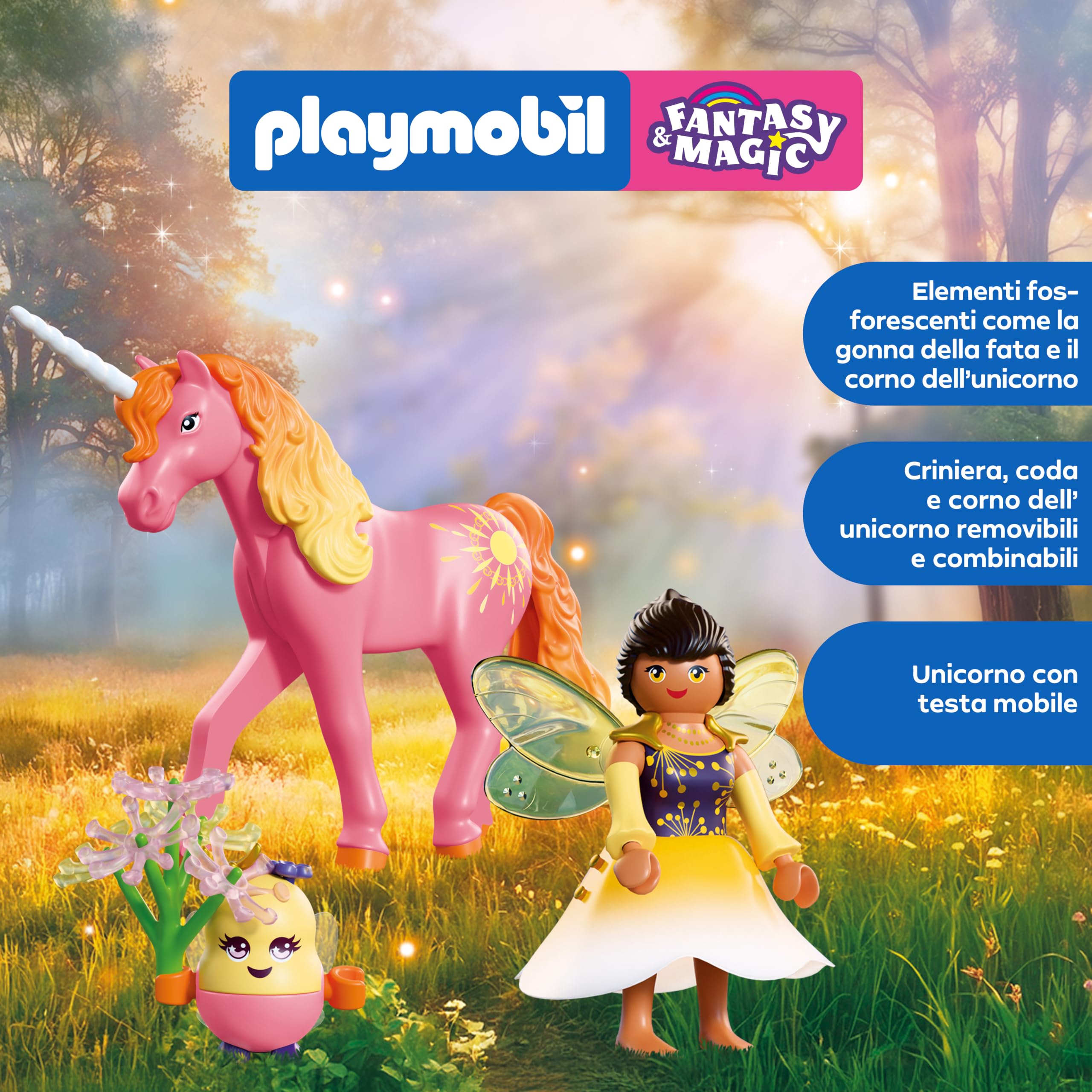 PLAYMOBIL Fantasy 72218 unicorno Rugiada con fata