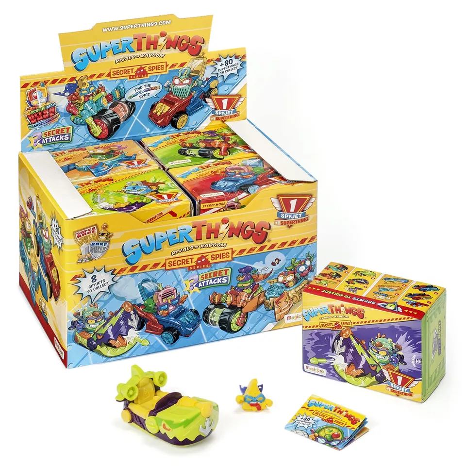 Superthings Secret Spies Spy Jets veicoli 8 buste cambia colore