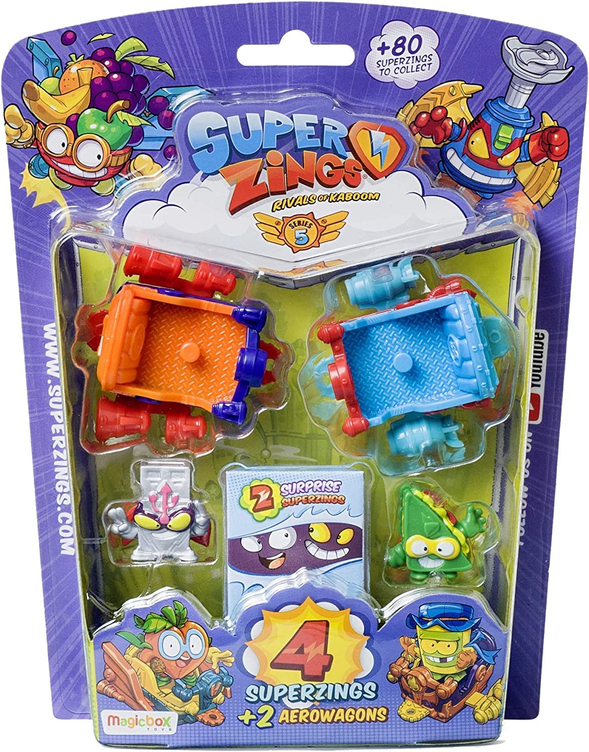 SuperThings Serie 5 Aerowagon Blister 4 Figure Giocattolo