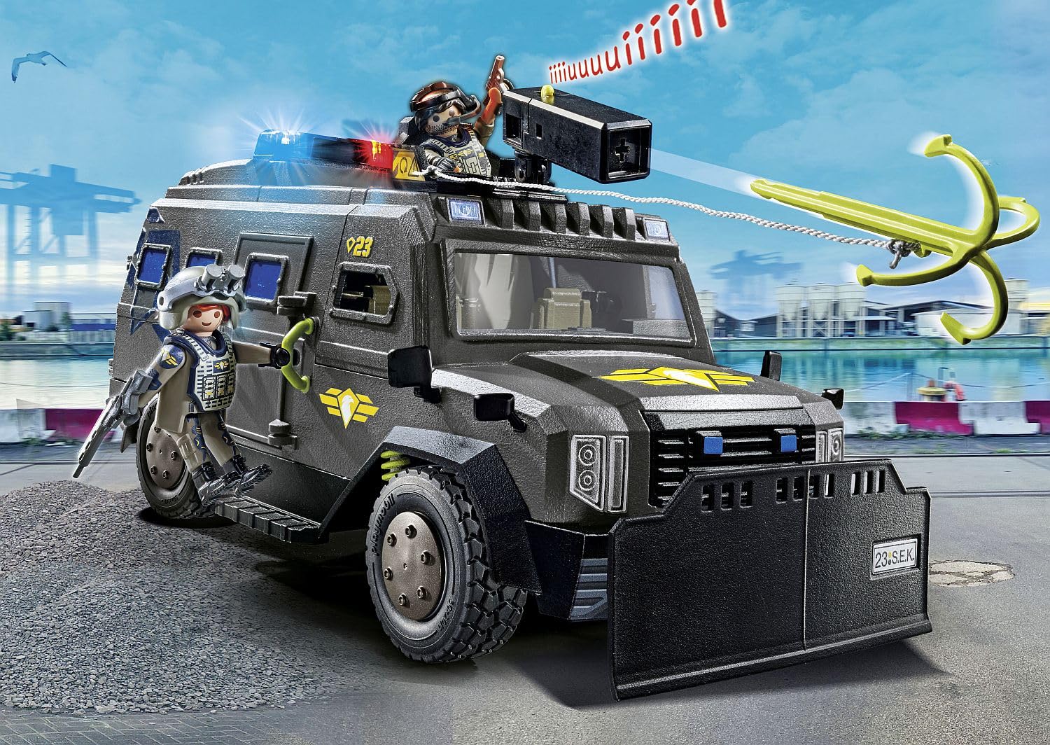 PLAYMOBIL City Action 71144 veicolo blindato unita speciale luci e suoni