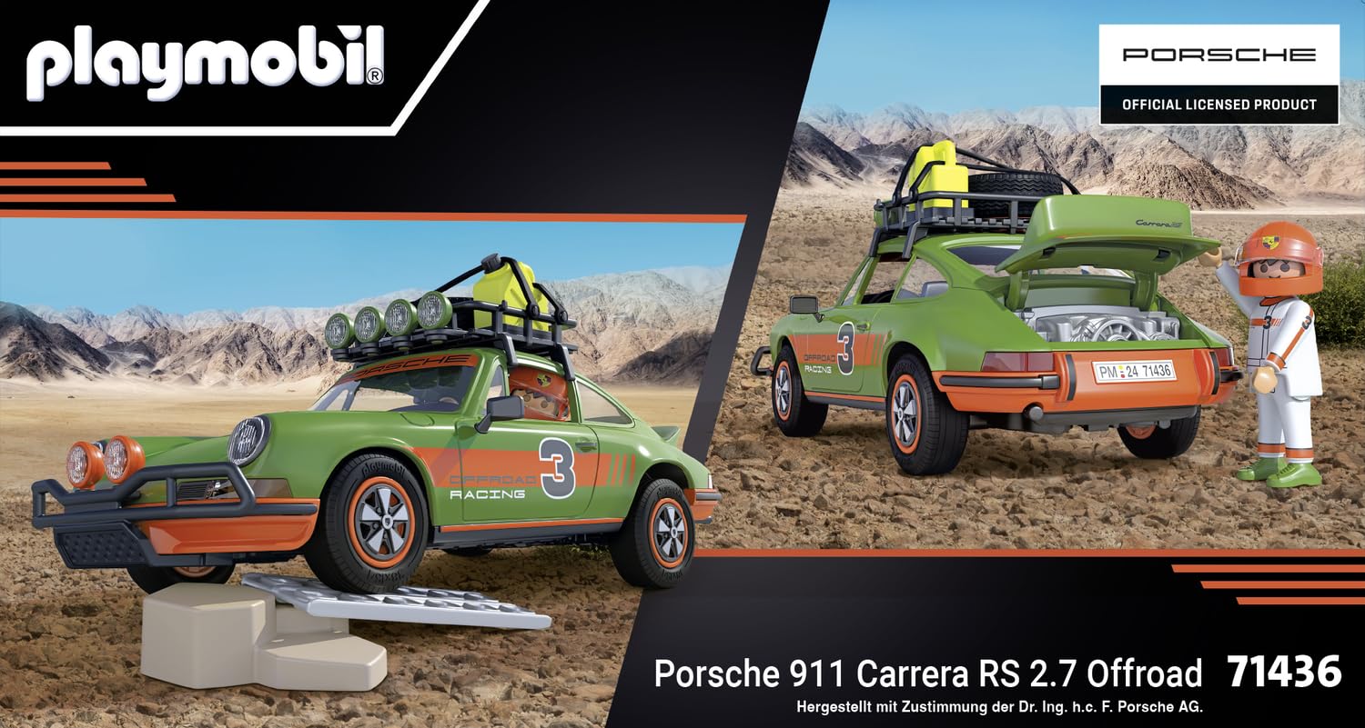 Playmobil Porsche 71436 911 Carrera RS 2.7 Offroad auto 47 pezzi