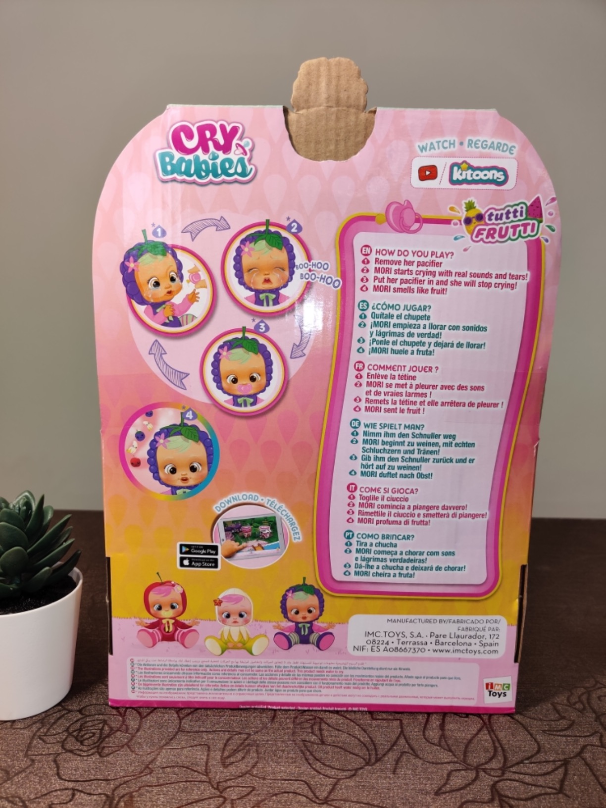 Cry Babies Tutti Frutti bambola Mori mora 30 cm profumata