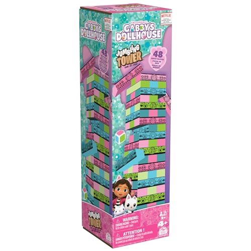 Gabby Jumbling Tower gioco blocchi legno 48 pezzi dado