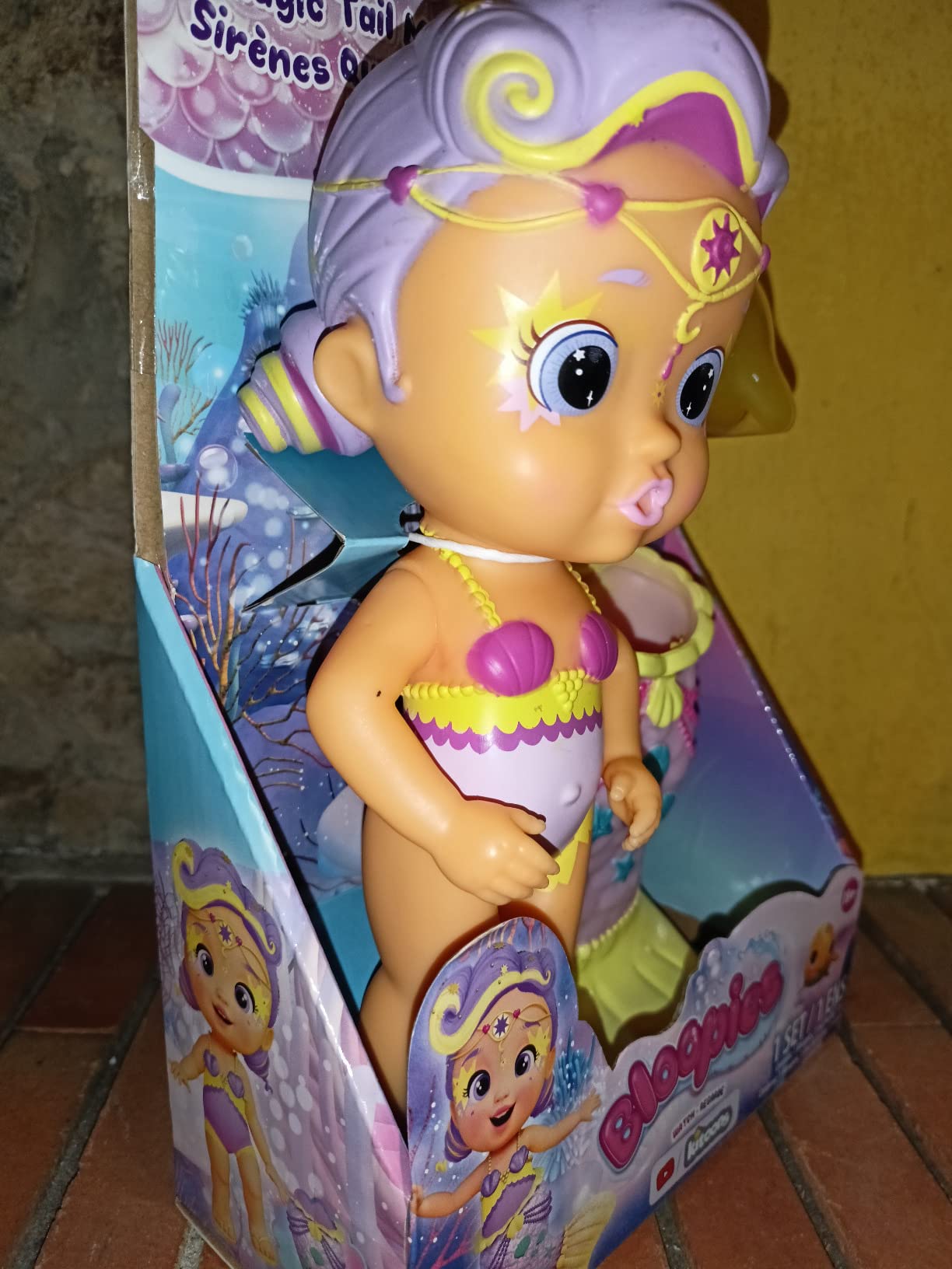 Bloopies Sirenetta Audrey bambola bagnetto coda cambia colore