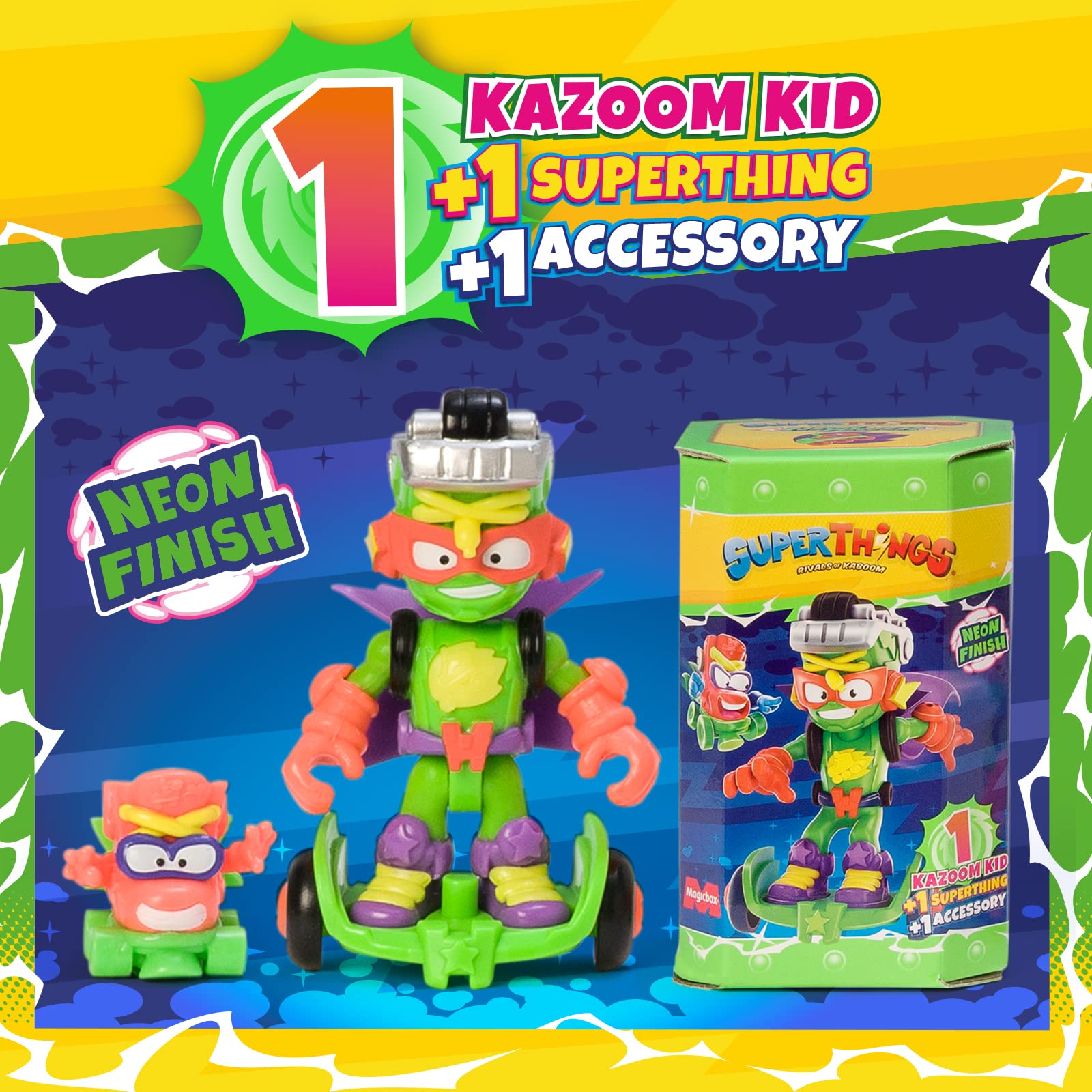 Superthings Kazoom Kids Neon Power Kazoom Kid personaggio neon