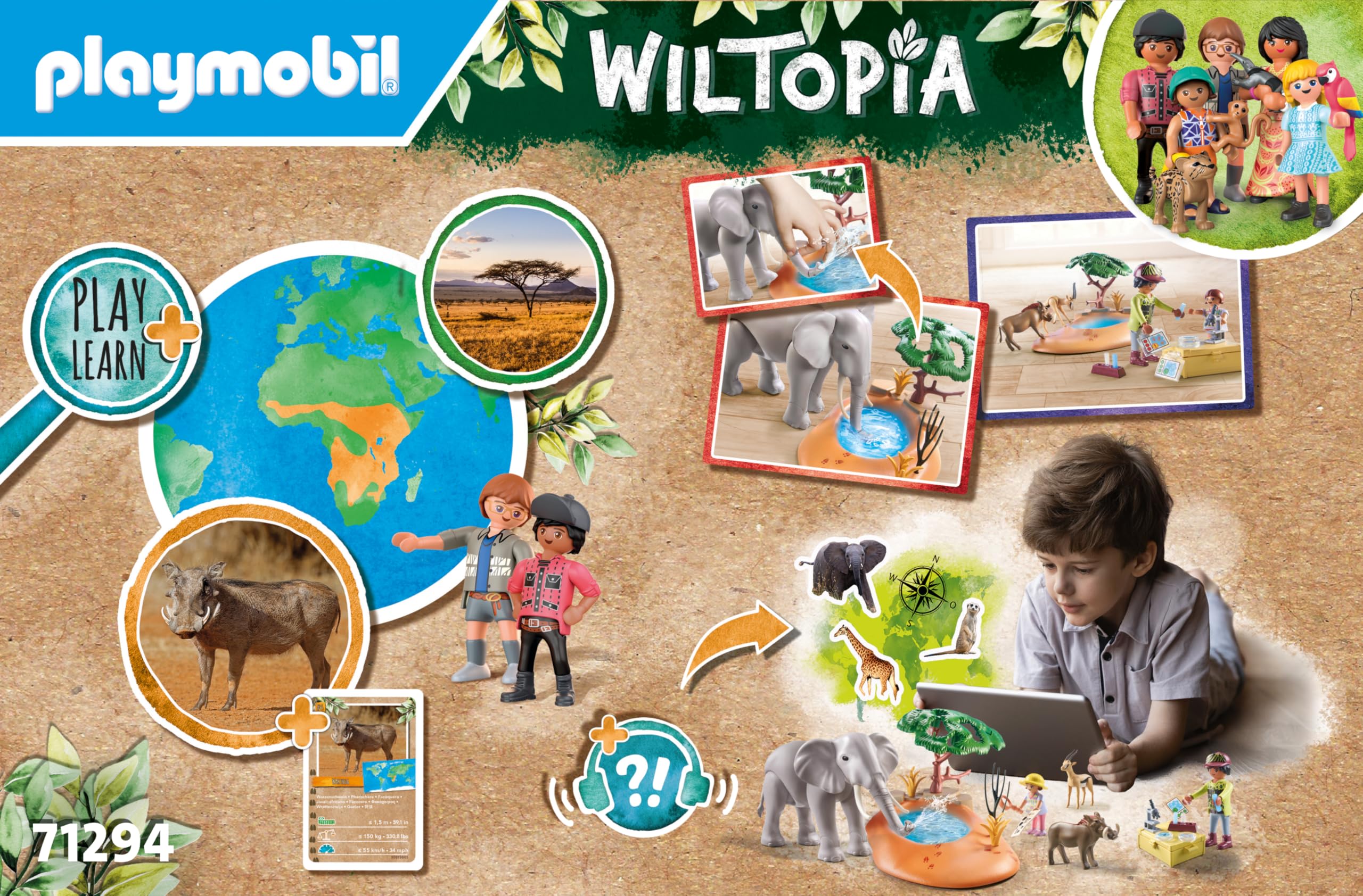 Playmobil Wiltopia 71294 Gita Oasi playset 35 pezzi elefante