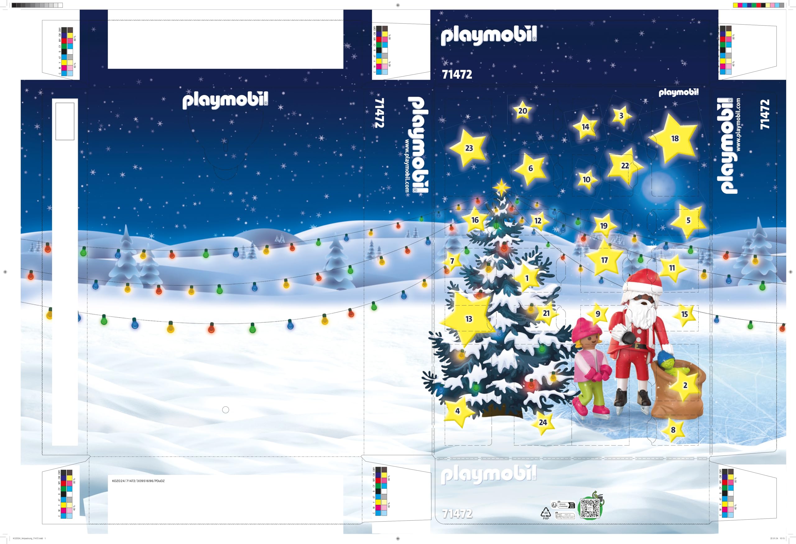 PLAYMOBIL Christmas 71472 Calendario Avvento mercatini