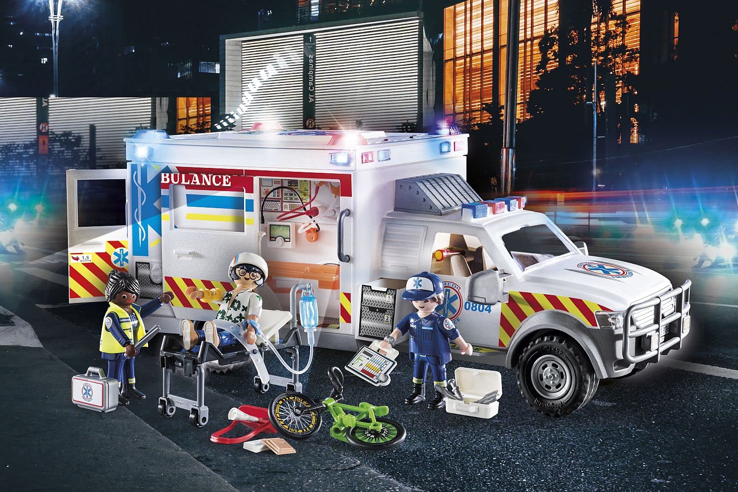PLAYMOBIL City Action 70936 Ambulanza Americana con Luci e Suoni