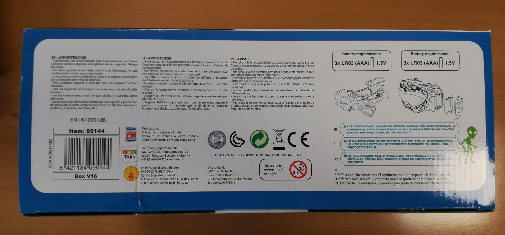 Playfun Alien Vision gioco interattivo maschera 3D pistola laser