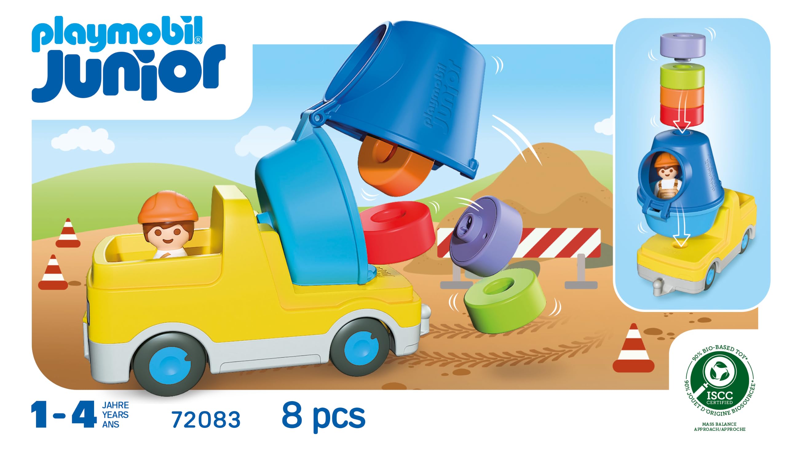 Playmobil Junior 72083 betoniera cantiere da 1 anno