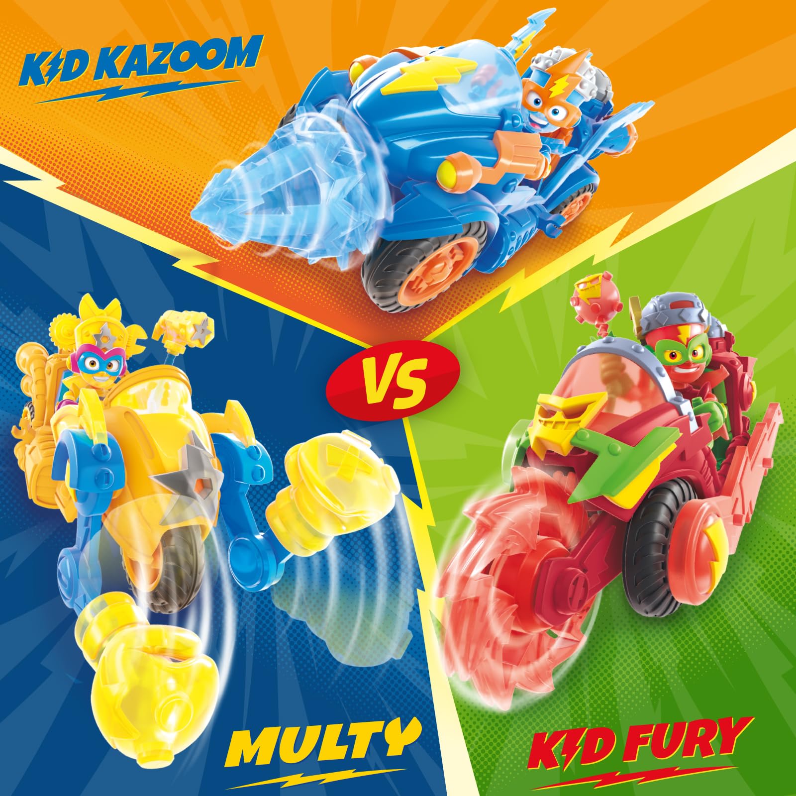 Superthings Guardians of Kazoom veicolo Kid Multy con pistola