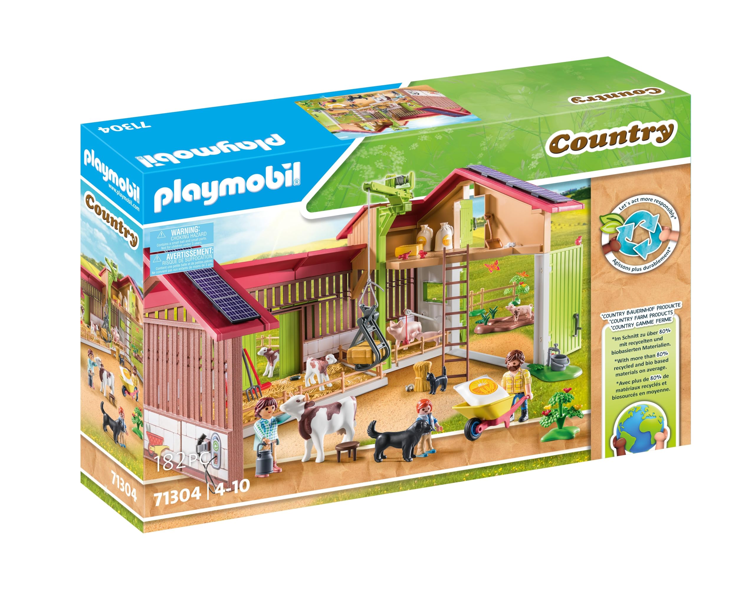 PLAYMOBIL Country 71304 Grande Fattoria Giocattolo Sostenibile