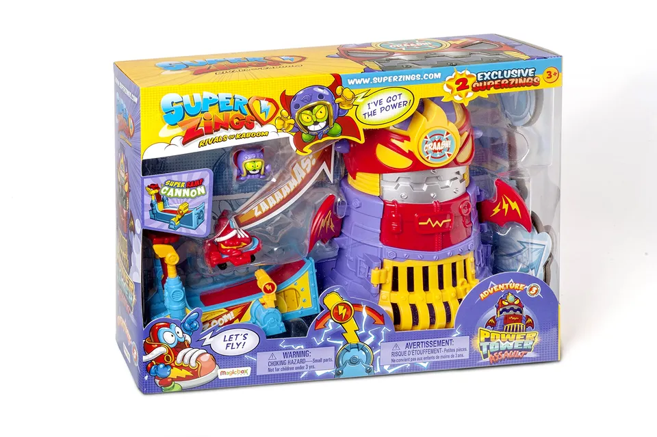 Superthings Power Tower Assault Playset Rampa 2 Personaggi 3 Anni
