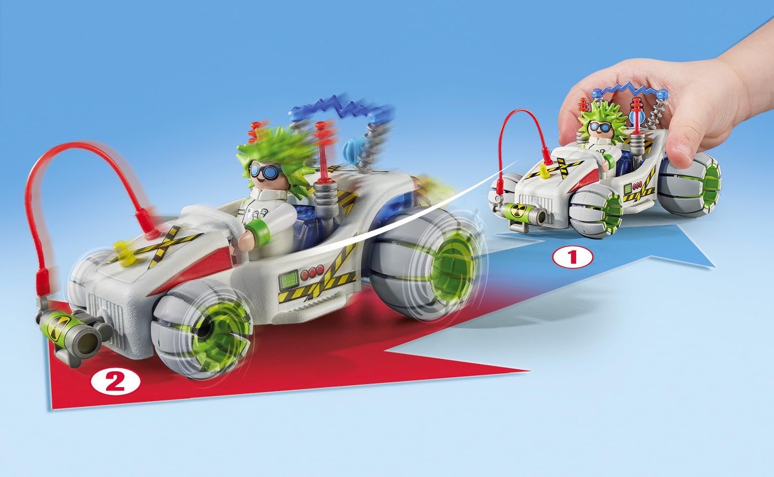 PLAYMOBIL Funstars 71633 kart Racing Professor pull-back