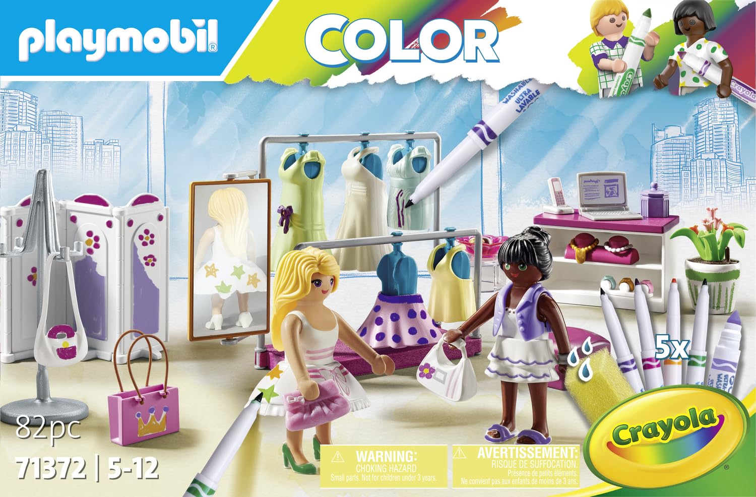 Playmobil Color 71372 Fashion Boutique gioco creativo pennarelli
