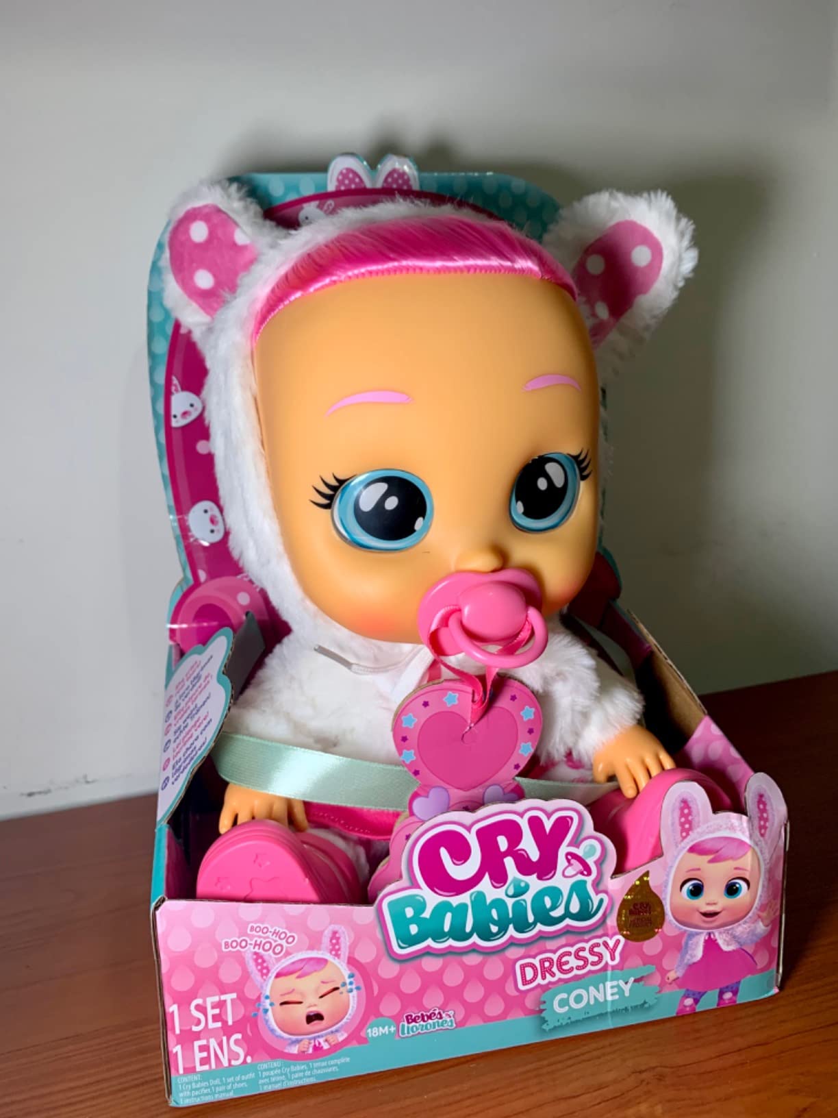 Cry Babies Dressy Coney coniglio bambola interattiva lacrime vere