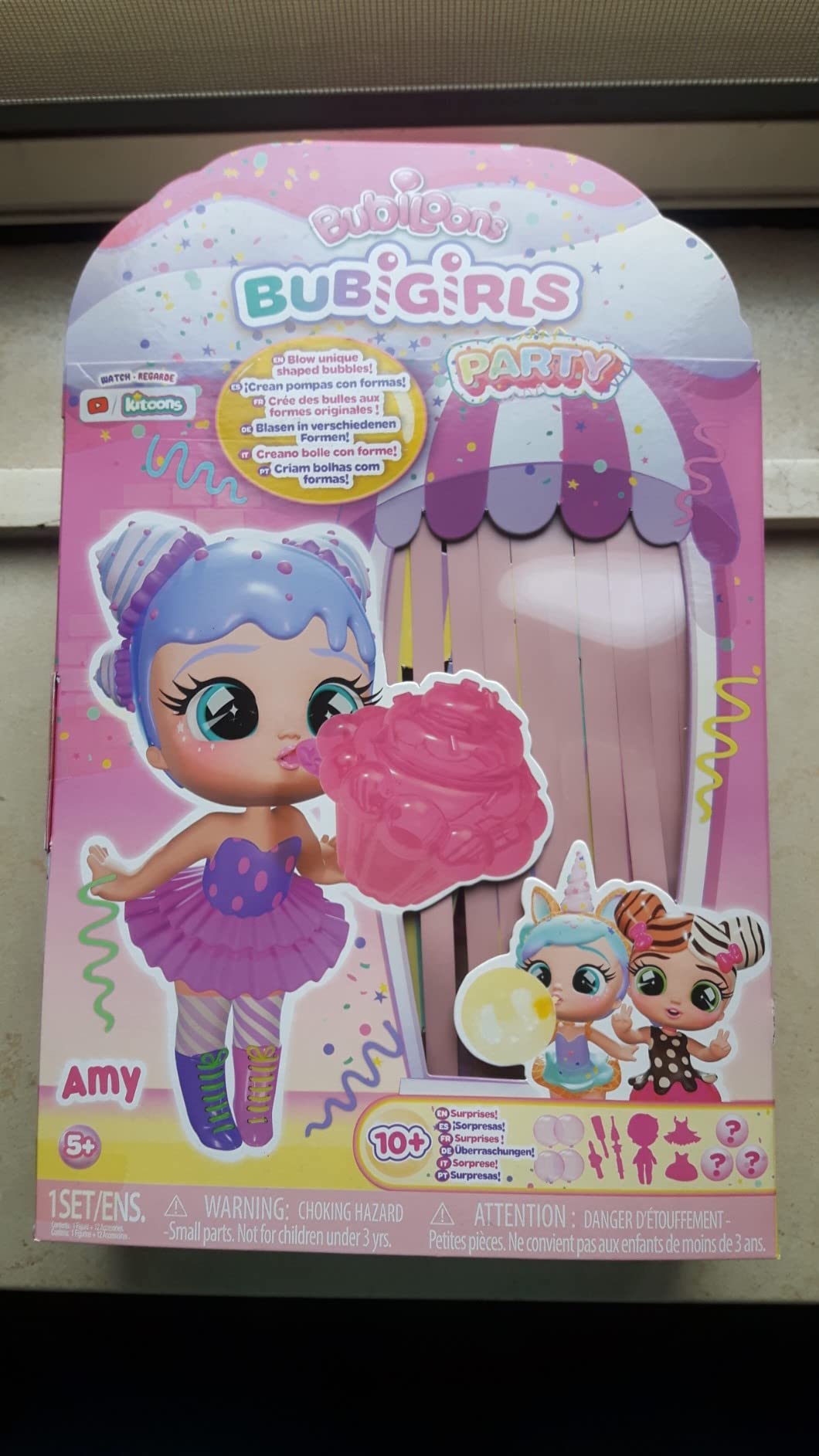 Bubiloons Bubigirls Amy bambola gonfia palloncini 12 accessori