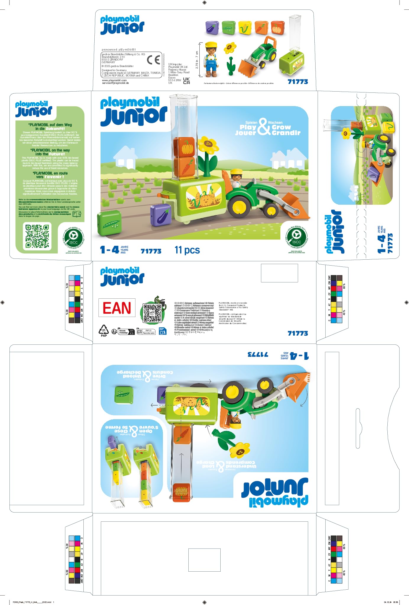 PLAYMOBIL Country Trattore con Piantatrice Giocattolo Fattoria Figure