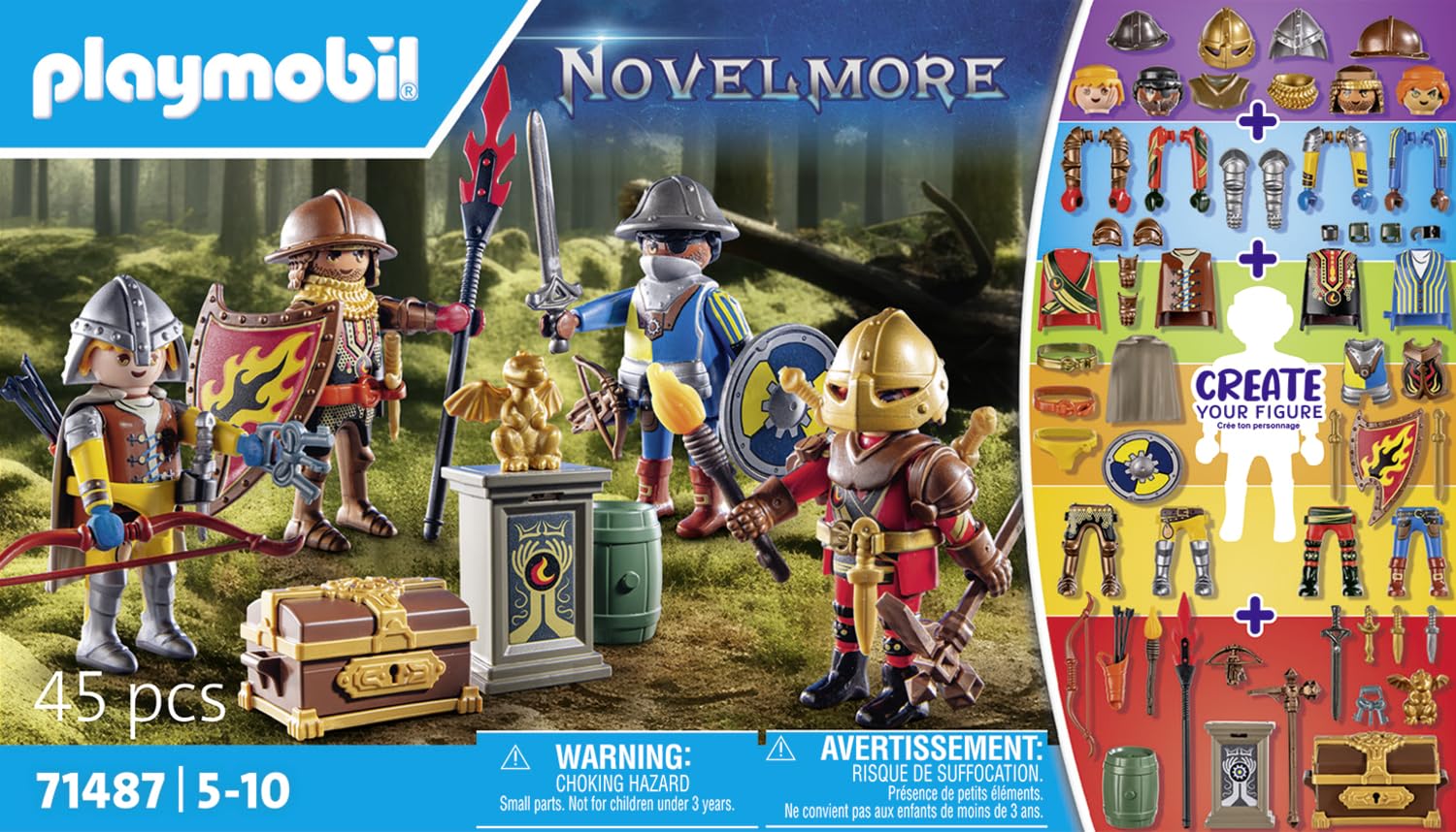 Playmobil Novelmore 71487 playset Cavalieri 45 pezzi