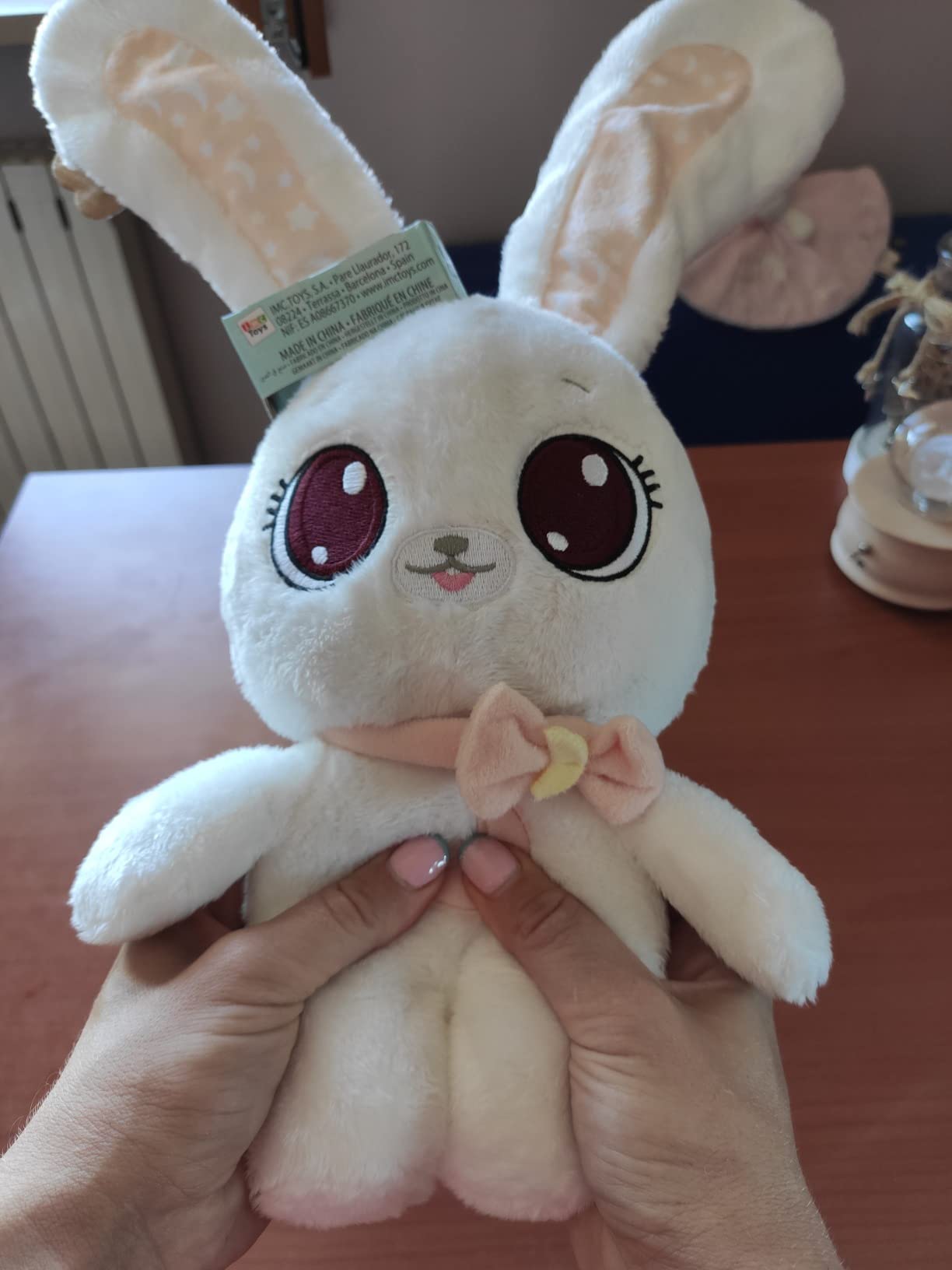 Imc Toys Peekapets Coniglietto Bianco peluche orecchie mobili