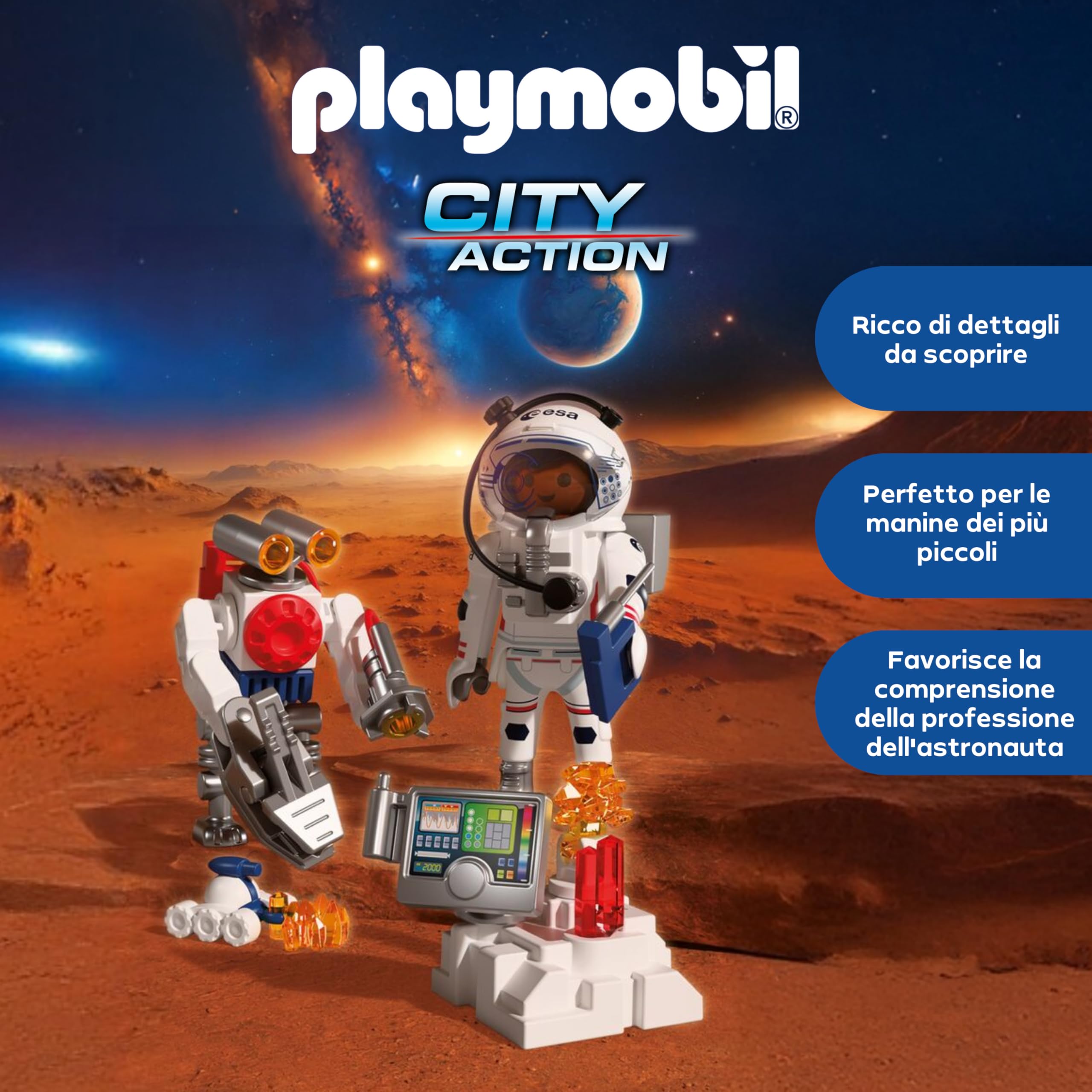 Playmobil Space 72014 astronauta ESA con robot playset