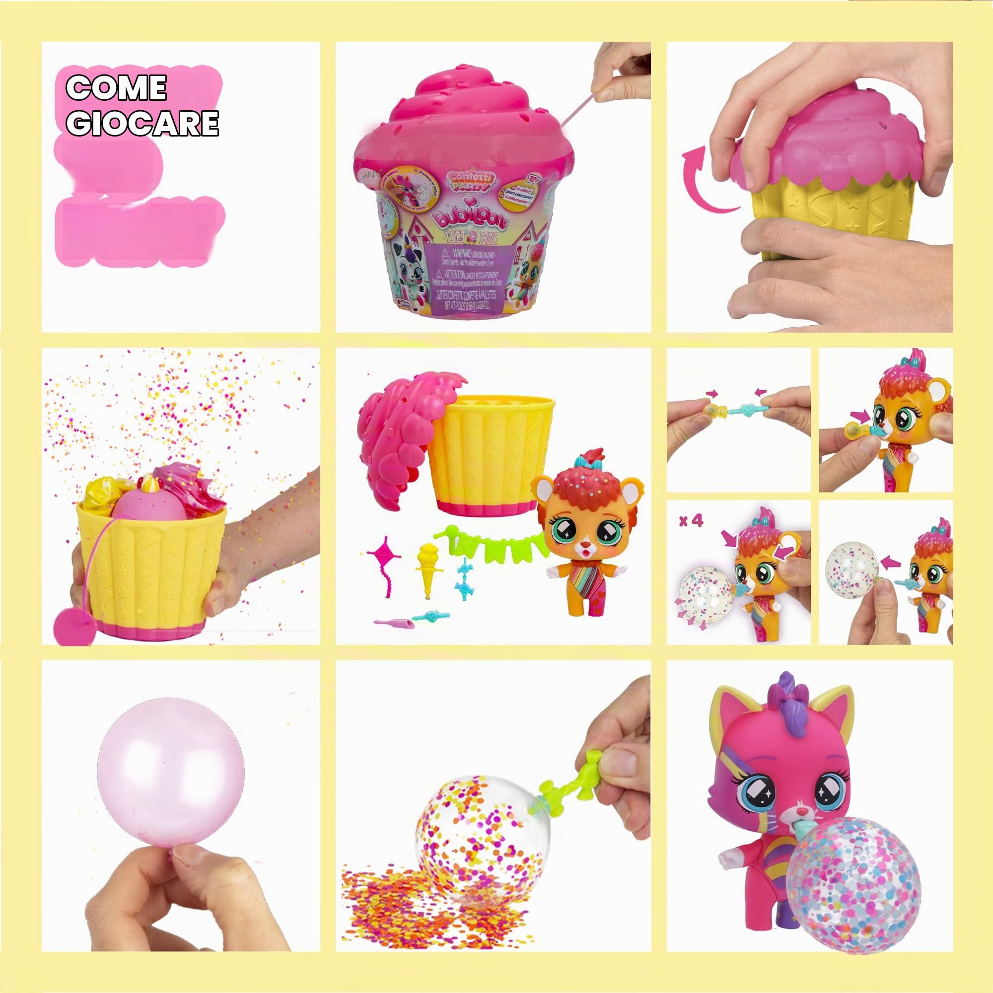 IMC Toys Bubiloons Confetti Party Bambola Sorpresa Palloncini