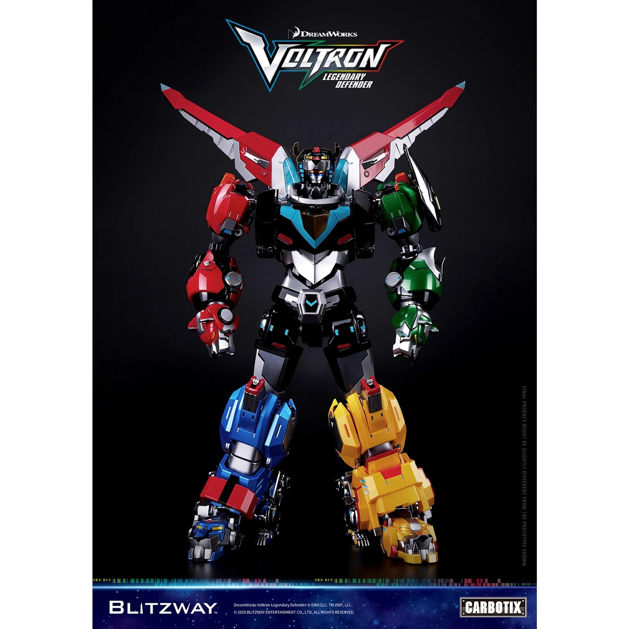Blitzway Carbotix Voltron Legendary Defender action figure die-cast